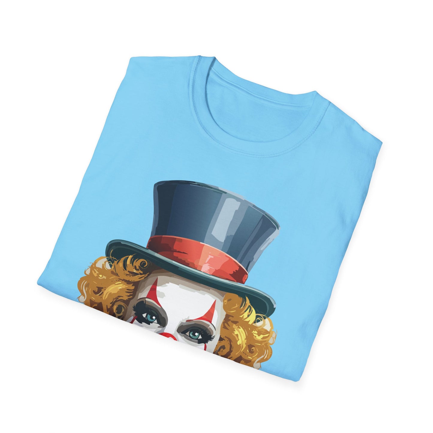 Clown Shirt, T Shirt with Clown, Funny Man Shirt, Tee Shirt with Funny Man, Circus Shirt, Shirt with Circus, Scary Man Shirt, Shirt with Scary Man