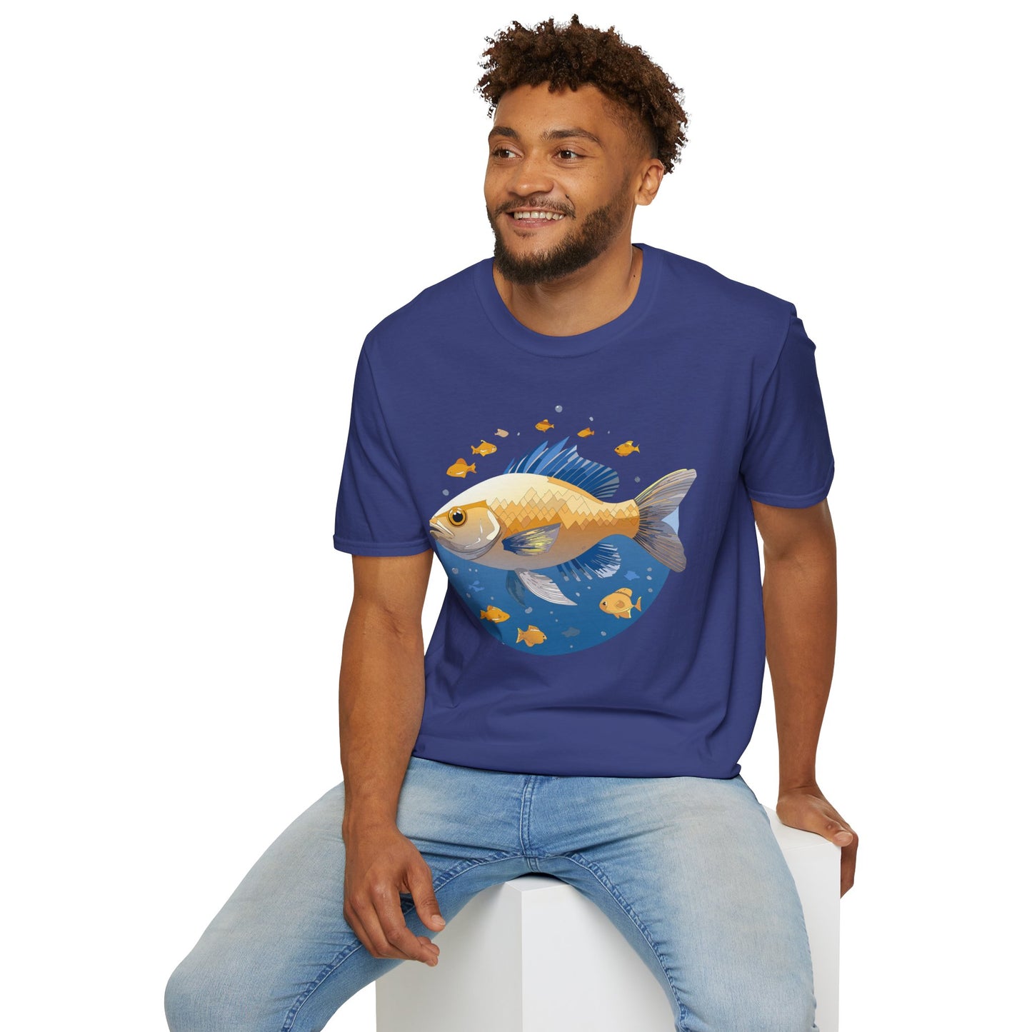 Fish Art Design Shirt, T Shirt with Fish, Graphic Shirt, Tee Shirt with Graphic Design, Shirt with Fish Graphic Art