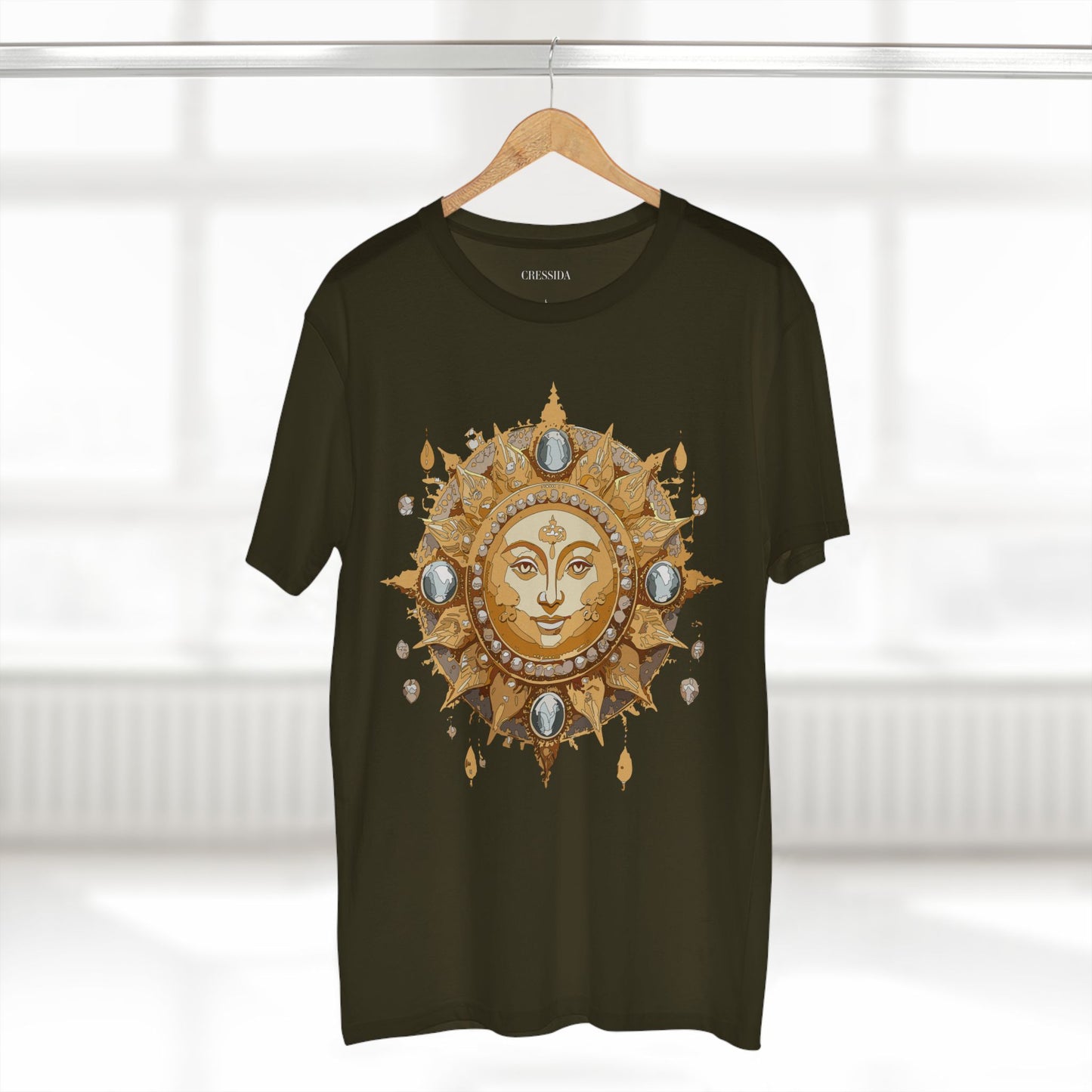 Sun Shirt, Shirt with Sun, Tee Shirt with Gold Sun