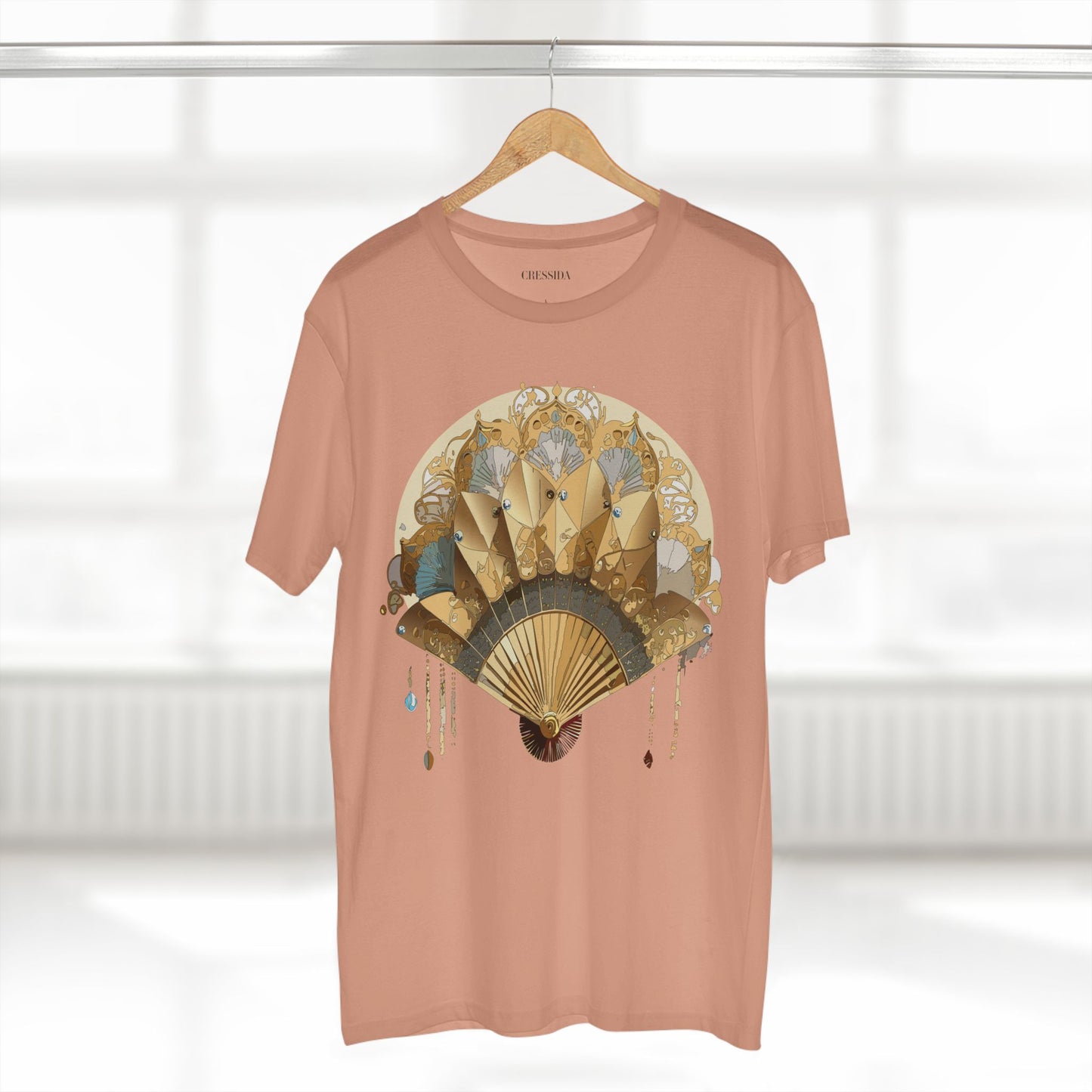 Fan shirt, Shirt with Fan, Tee Shirt with Antique Fan