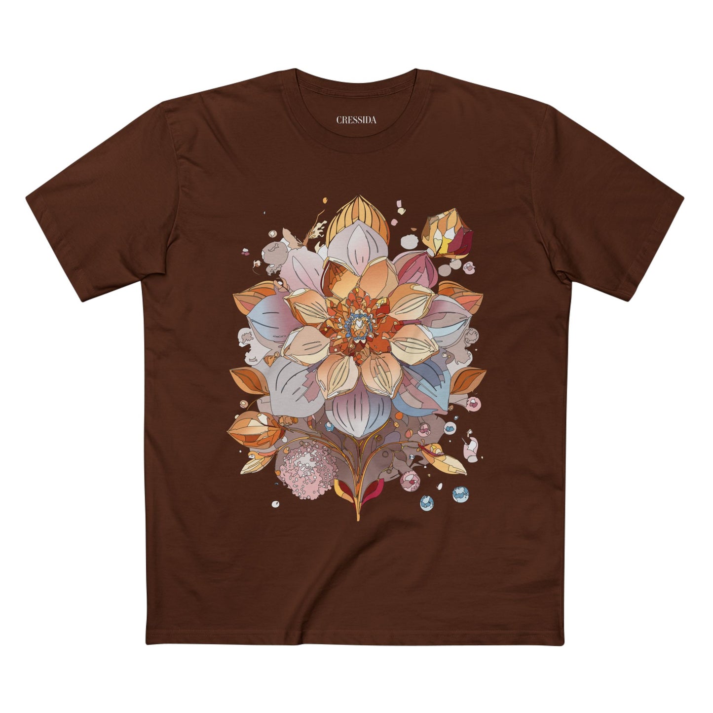 Floral Shirt, Shirt with Flower, Tee Shirt with Antique Flower