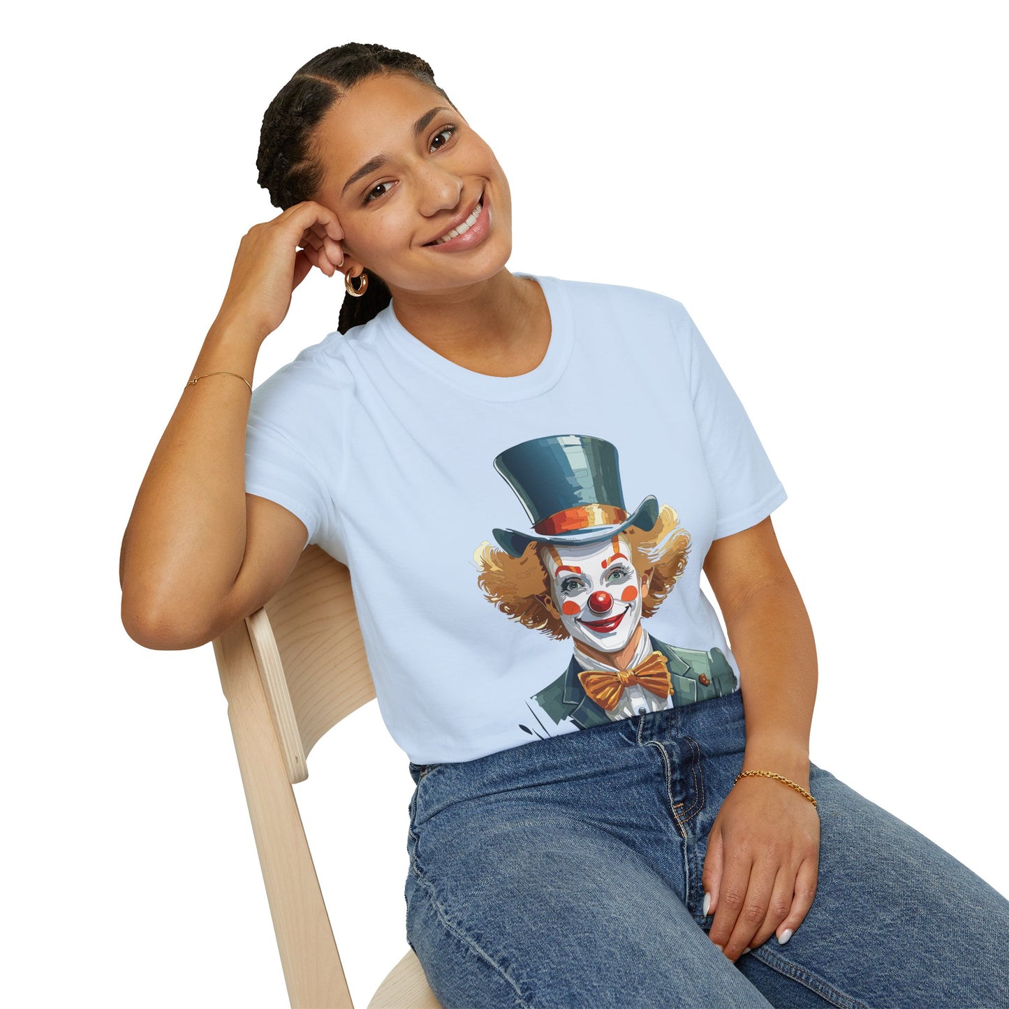 Clown Shirt, T Shirt with Clown, Funny Man Shirt, Tee Shirt with Funny Man, Circus Shirt, Shirt with Circus, Scary Man Shirt, Shirt with Scary Man