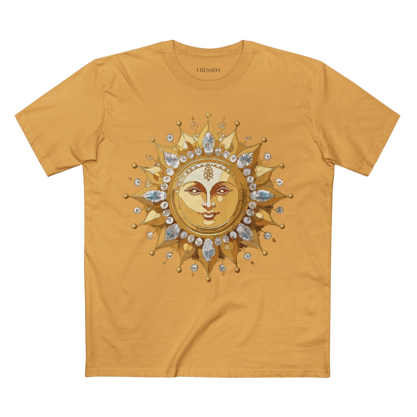 Sun Shirt, Shirt with Sun, Tee Shirt with Gold Sun