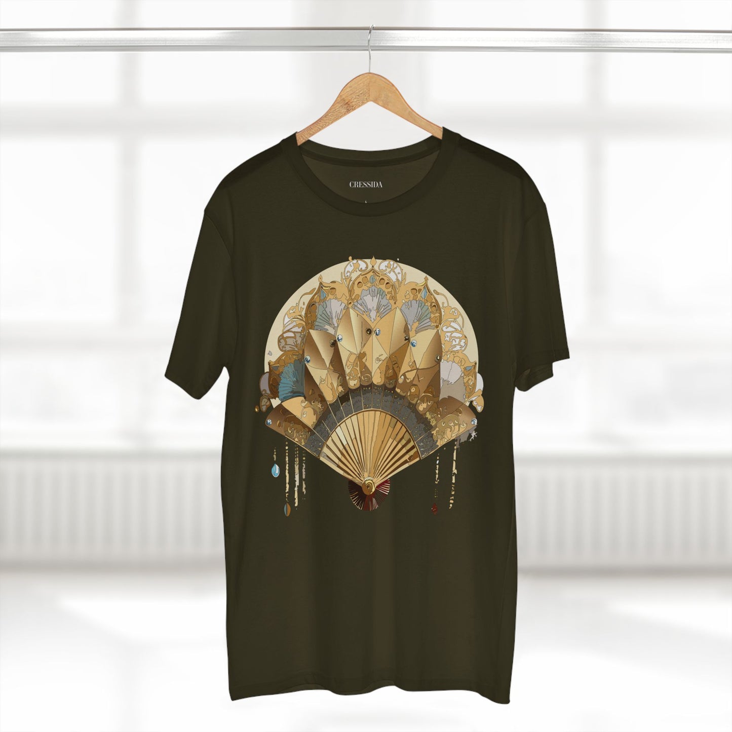Fan shirt, Shirt with Fan, Tee Shirt with Antique Fan