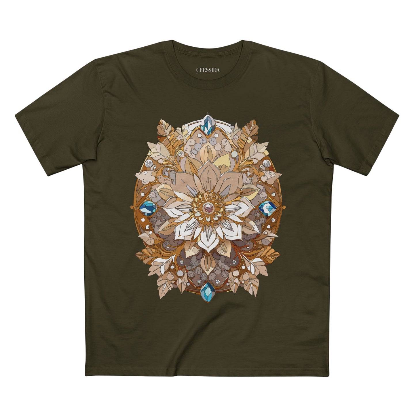 Floral Shirt, Shirt with Flower, Tee Shirt with Antique Flower