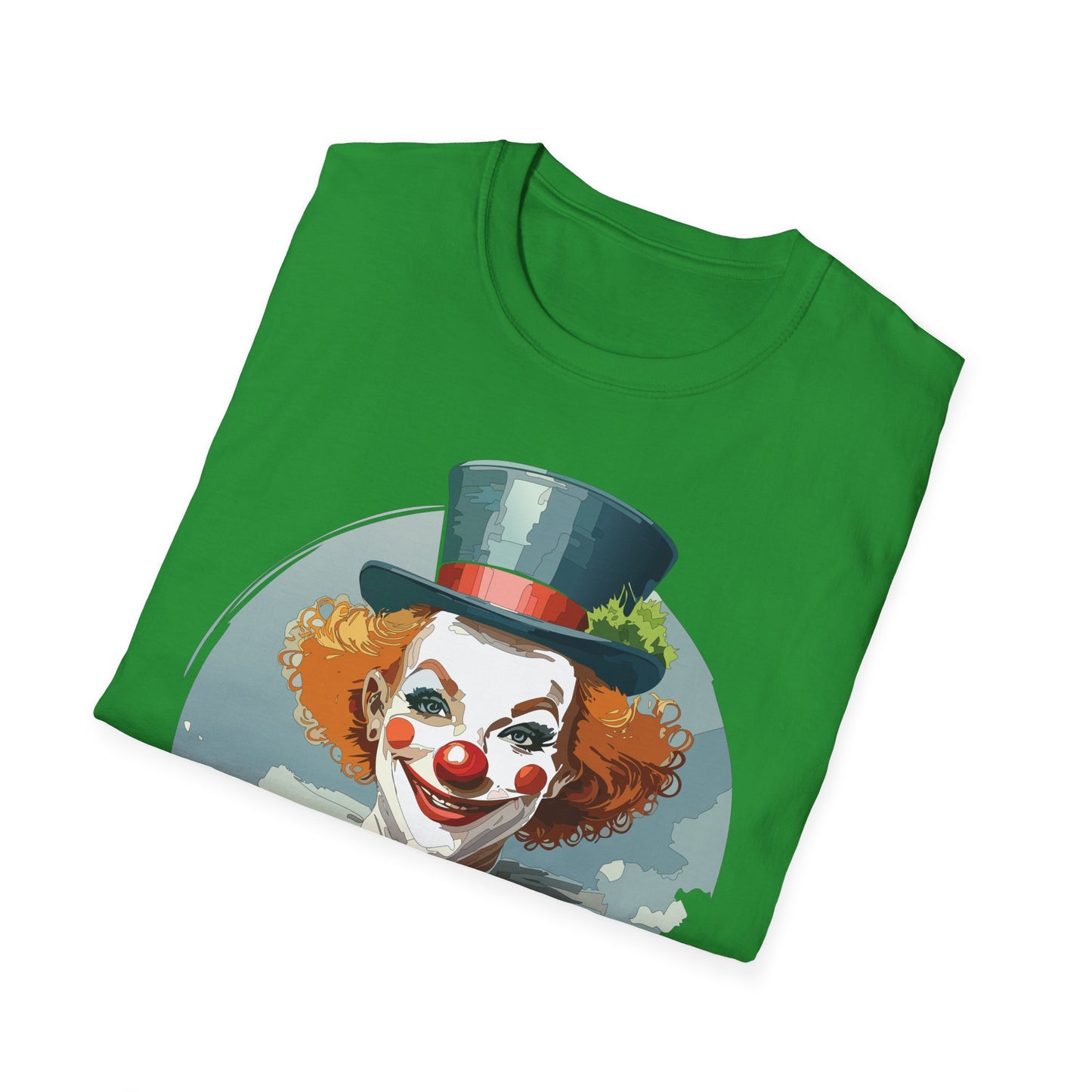 Clown Shirt, T Shirt with Clown, Funny Man Shirt, Tee Shirt with Funny Man, Circus Shirt, Shirt with Circus, Scary Man Shirt, Shirt with Scary Man