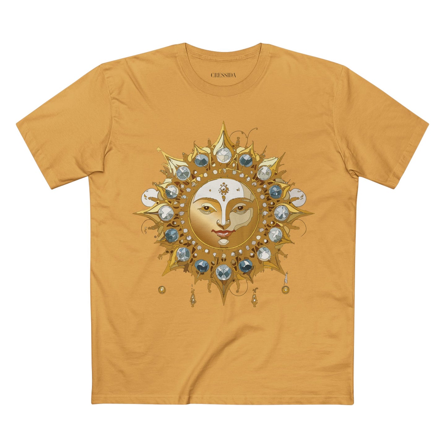 Sun Shirt, Shirt with Sun, Tee Shirt with Gold Sun