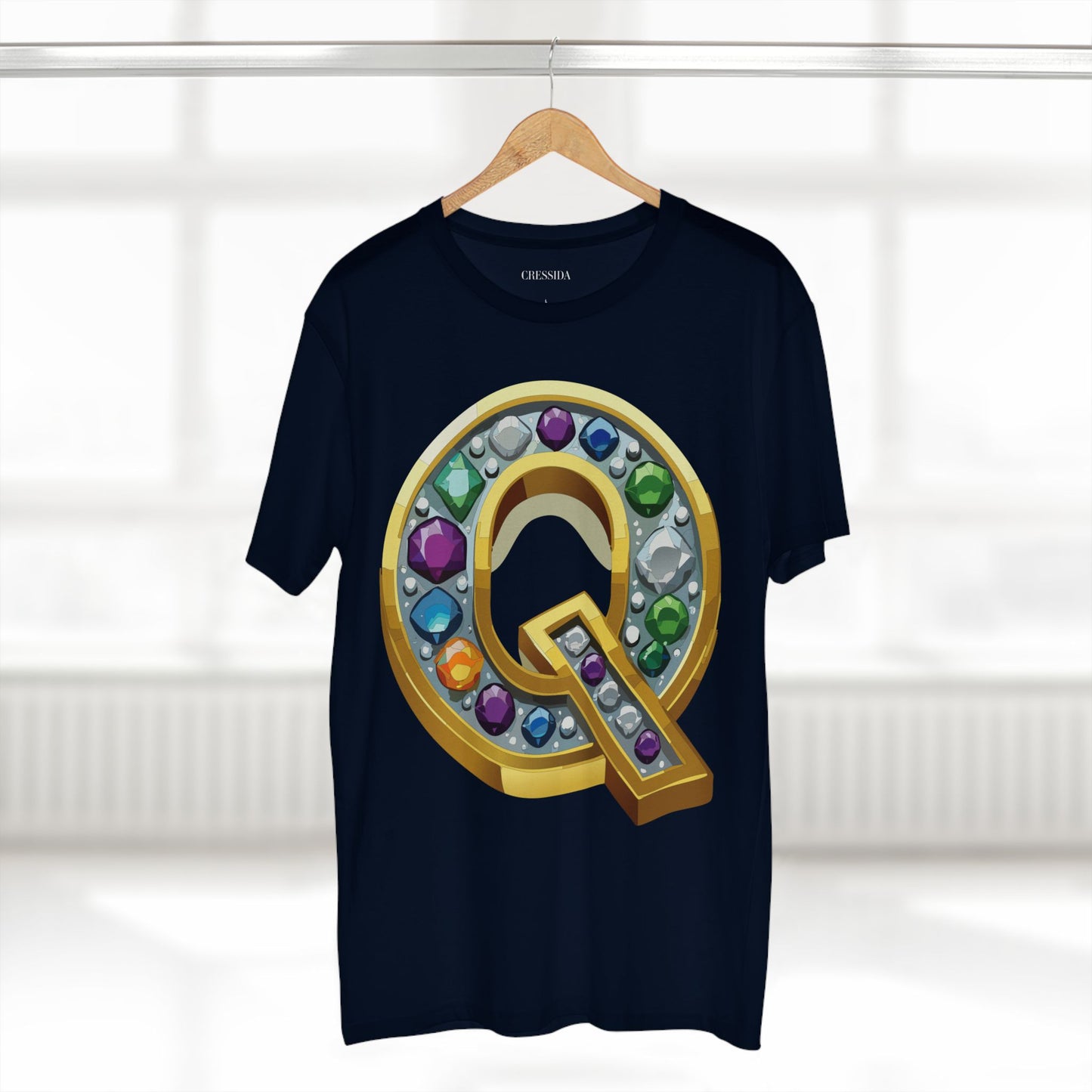 Letter Shirt, Shirt with Letters, Tee Shirt with Gold Letters