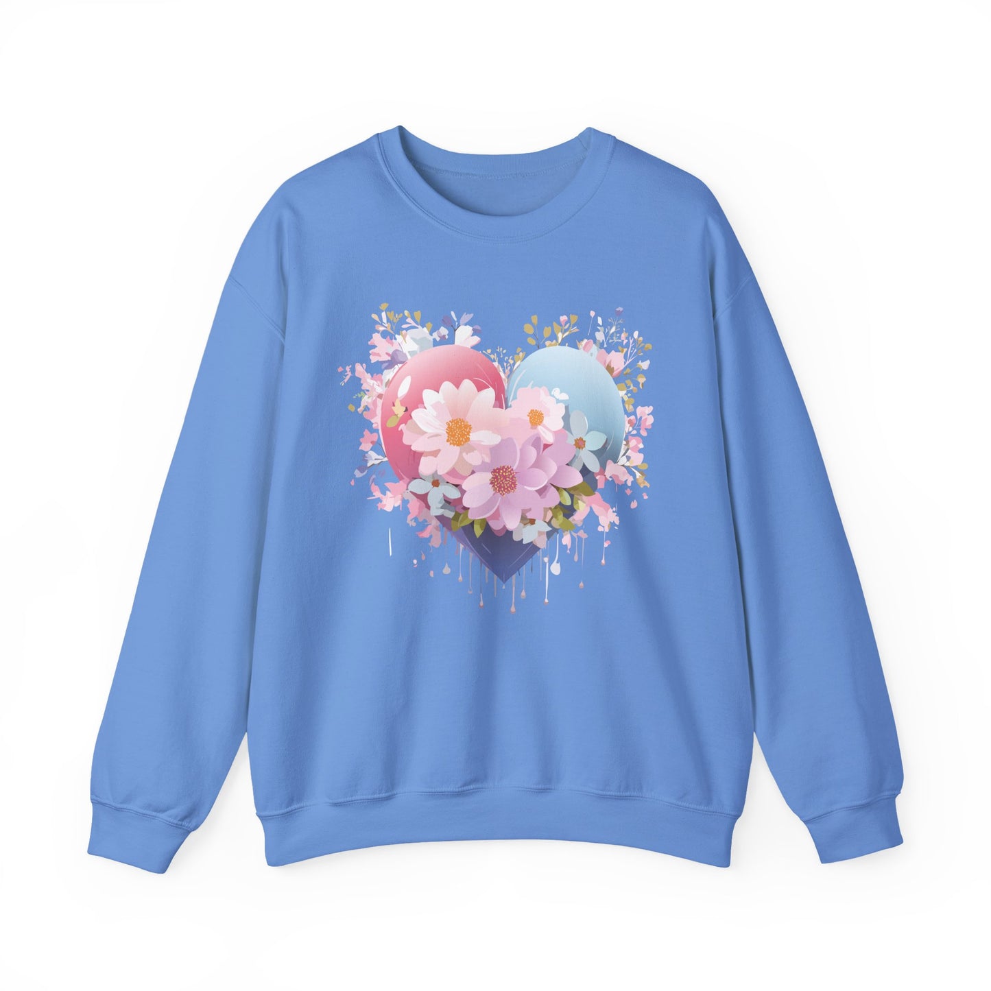 Floral Heart Sweatshirt, Floral Love Sweatshirt, Valentine's Day Sweatshirt, Heart Floral Sweatshirt