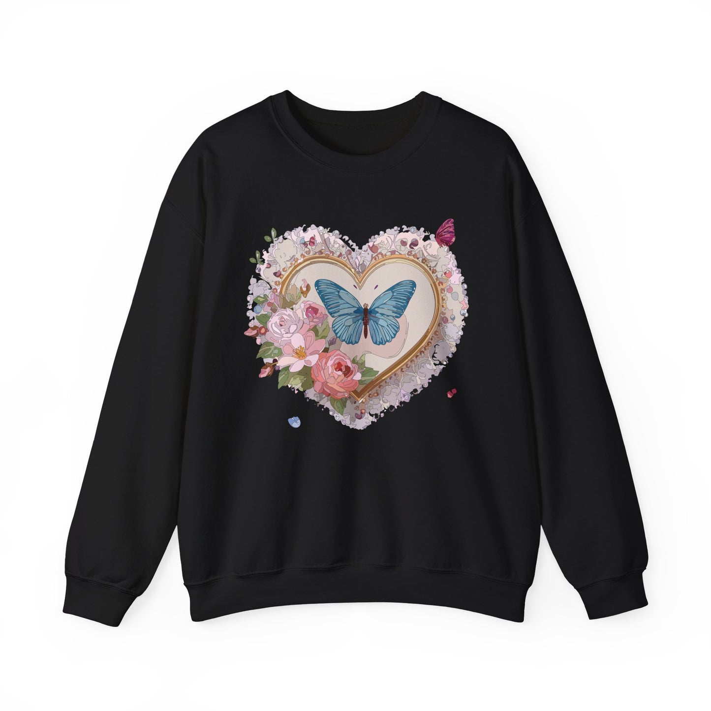 Floral Heart Sweatshirt, Floral Love Sweatshirt, Valentine's Day Sweatshirt, Heart Floral Sweatshirt