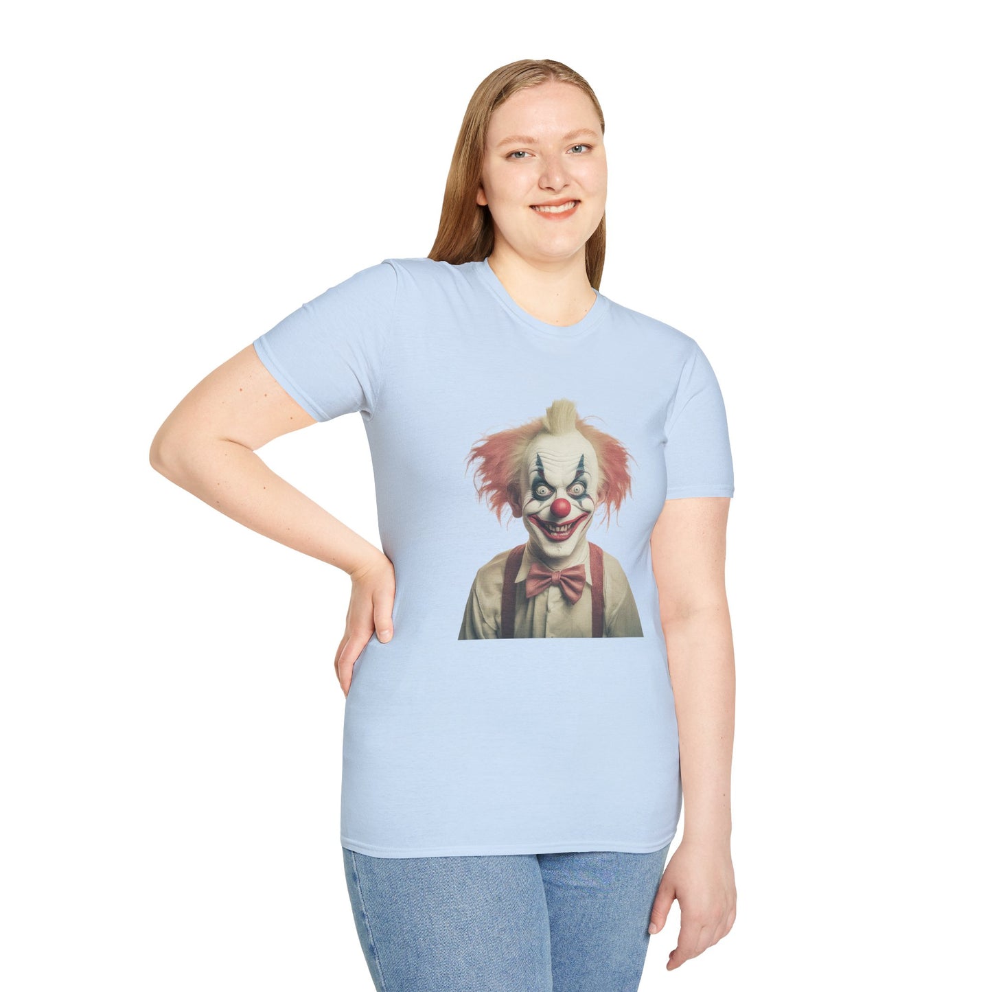Clown Shirt, T Shirt with Clown, Funny Man Shirt, Tee Shirt with Funny Man, Circus Shirt, Shirt with Circus, Scary Man Shirt, Shirt with Scary Man