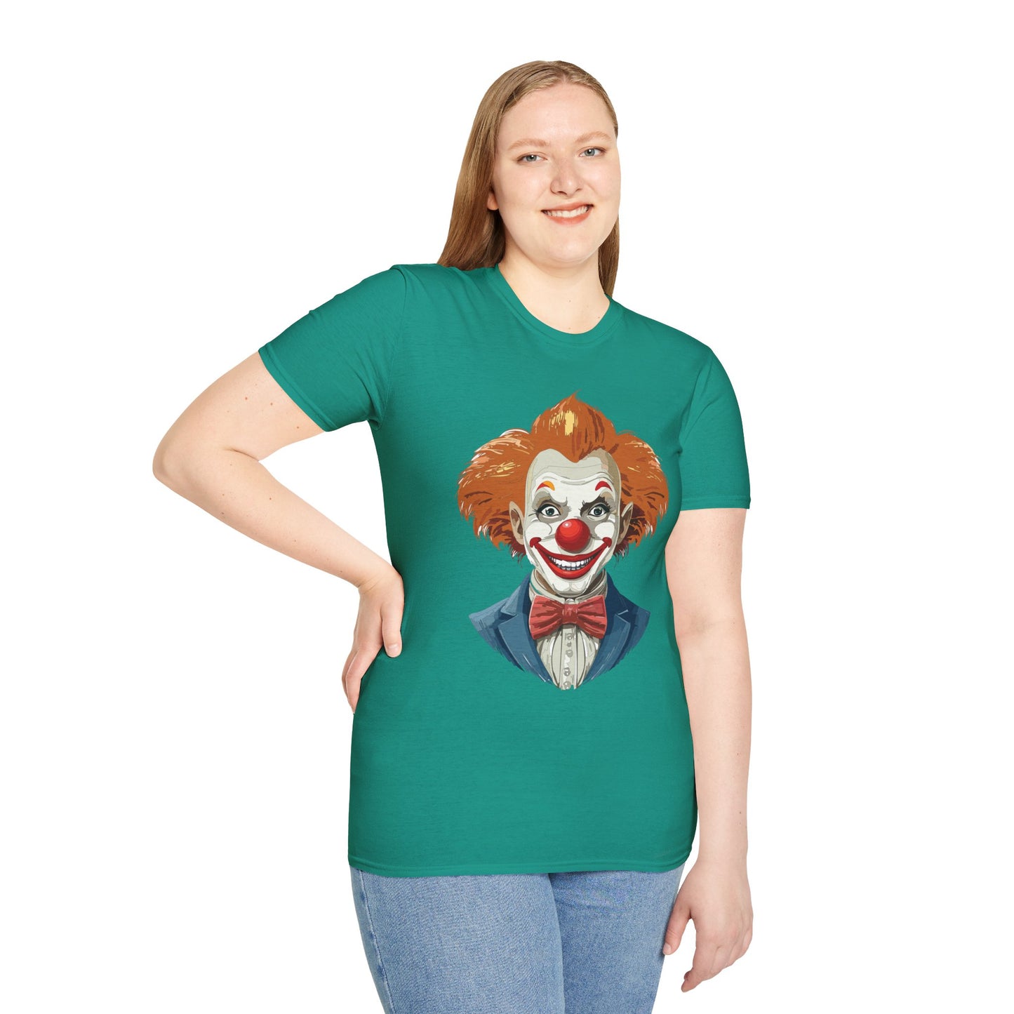 Clown Shirt, T Shirt with Clown, Funny Man Shirt, Tee Shirt with Funny Man, Circus Shirt, Shirt with Circus, Scary Man Shirt, Shirt with Scary Man