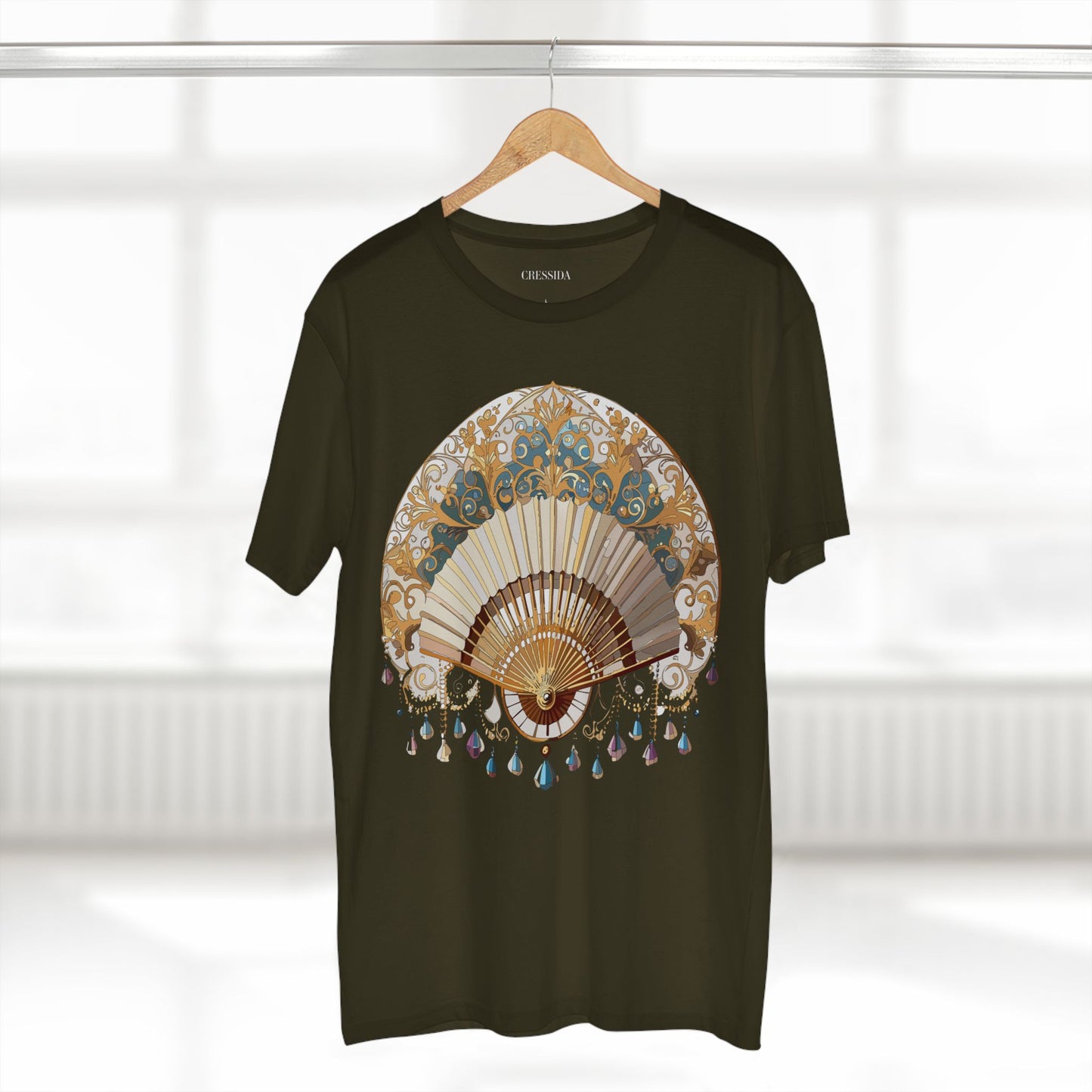 Fan shirt, Shirt with Fan, Tee Shirt with Antique Fan
