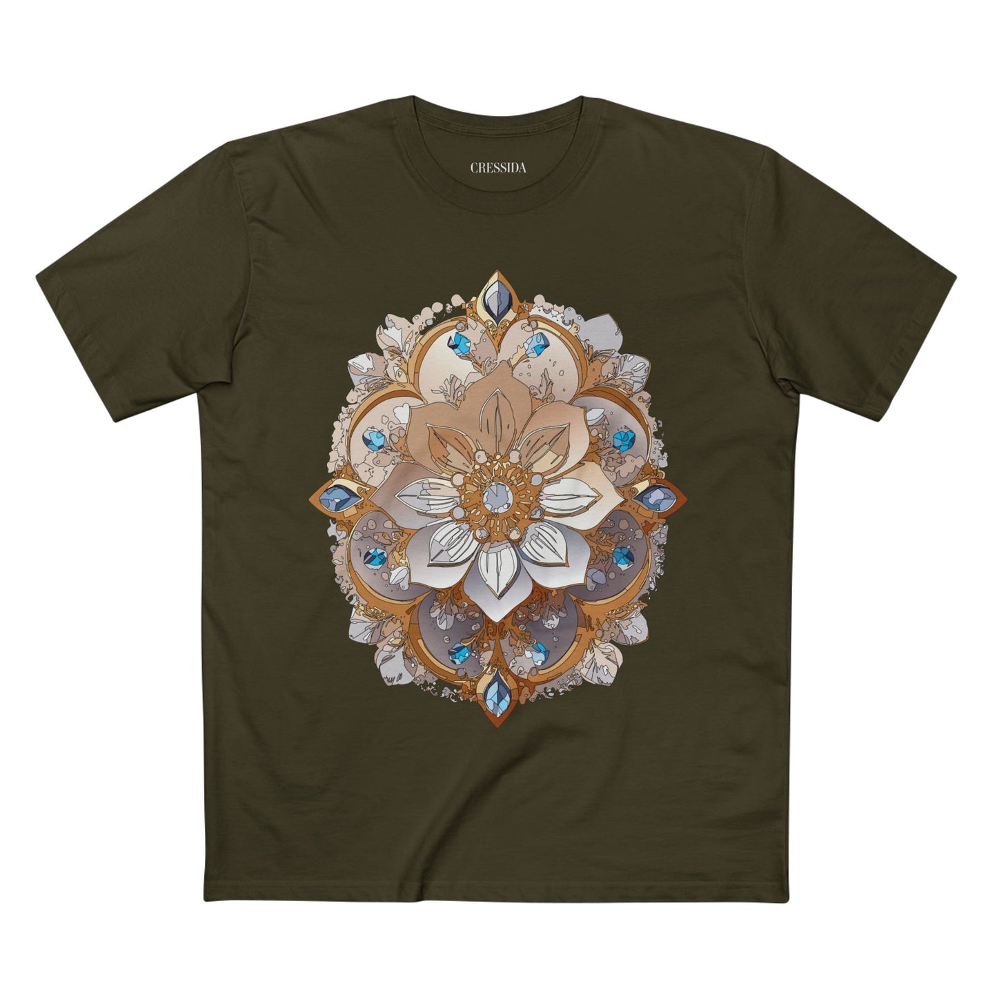Floral Shirt, Shirt with Flower, Tee Shirt with Antique Flower