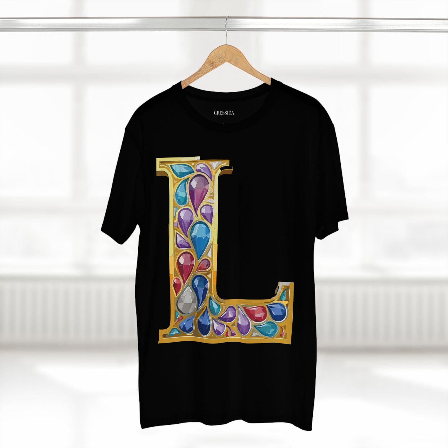Letter Shirt, Shirt with Letters, Tee Shirt with Gold Letters