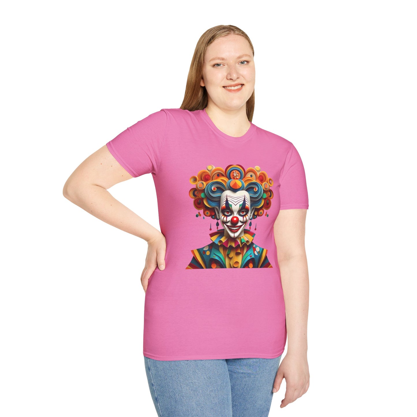 Clown Shirt, T Shirt with Clown, Funny Man Shirt, Tee Shirt with Funny Man, Circus Shirt, Shirt with Circus, Scary Man Shirt, Shirt with Scary Man