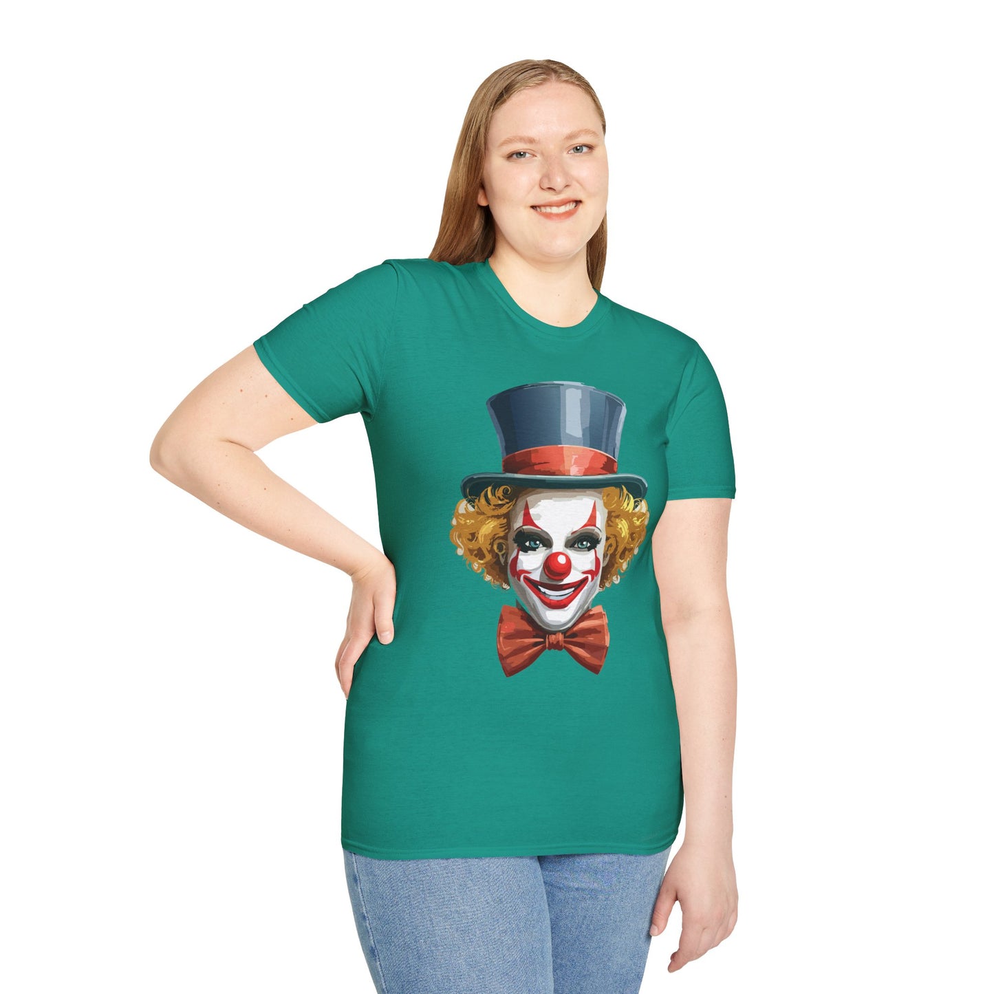 Clown Shirt, T Shirt with Clown, Funny Man Shirt, Tee Shirt with Funny Man, Circus Shirt, Shirt with Circus, Scary Man Shirt, Shirt with Scary Man