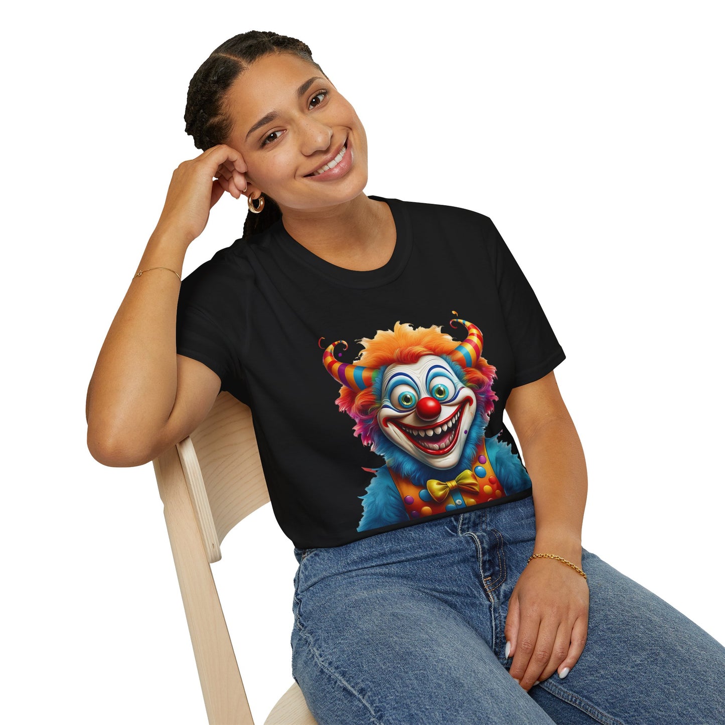 Clown Shirt, T Shirt with Clown, Funny Man Shirt, Tee Shirt with Funny Man, Circus Shirt, Shirt with Circus, Scary Man Shirt, Shirt with Scary Man