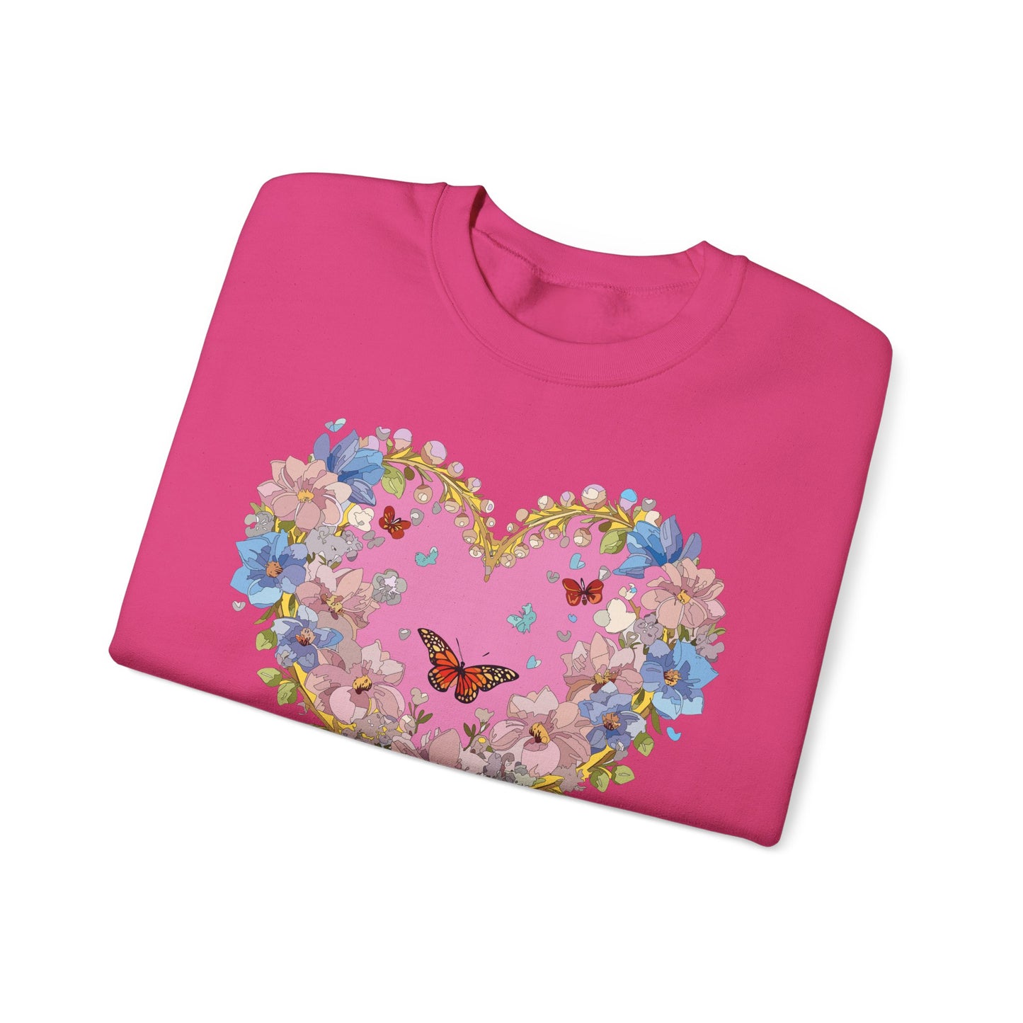 Floral Heart Sweatshirt, Floral Love Sweatshirt, Valentine's Day Sweatshirt, Heart Floral Sweatshirt