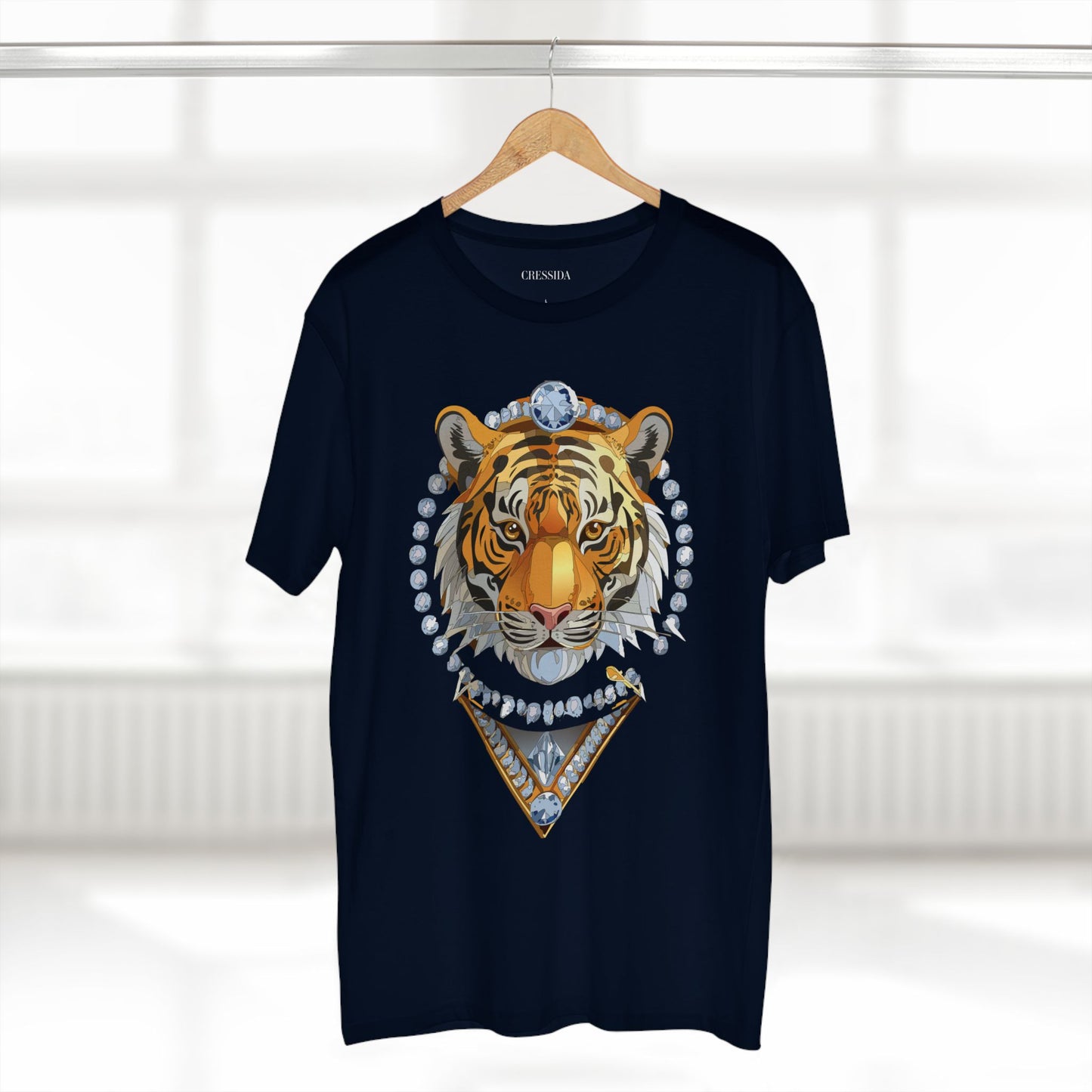 Unisex Premium Cotton Tee Shirt Featuring Antique Animal Medallion Art