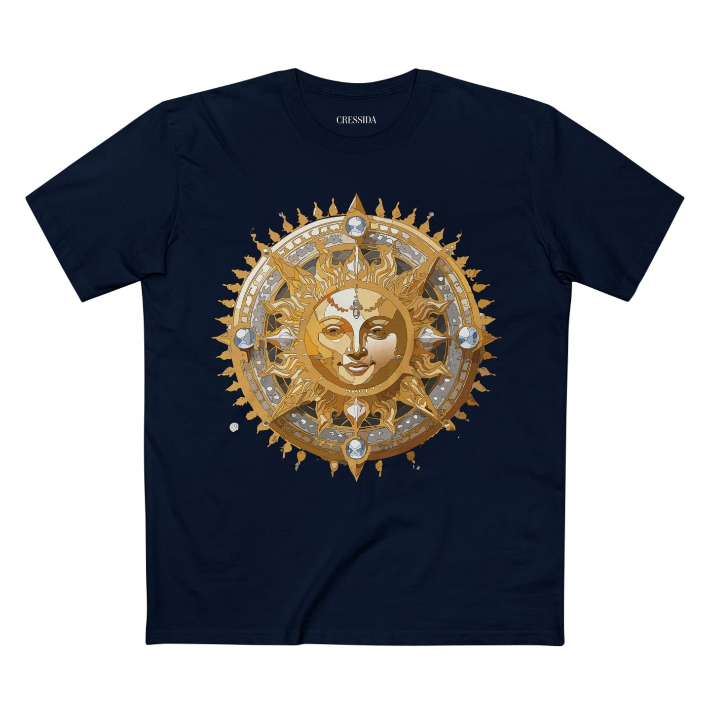 Sun Shirt, Shirt with Sun, Tee Shirt with Gold Sun