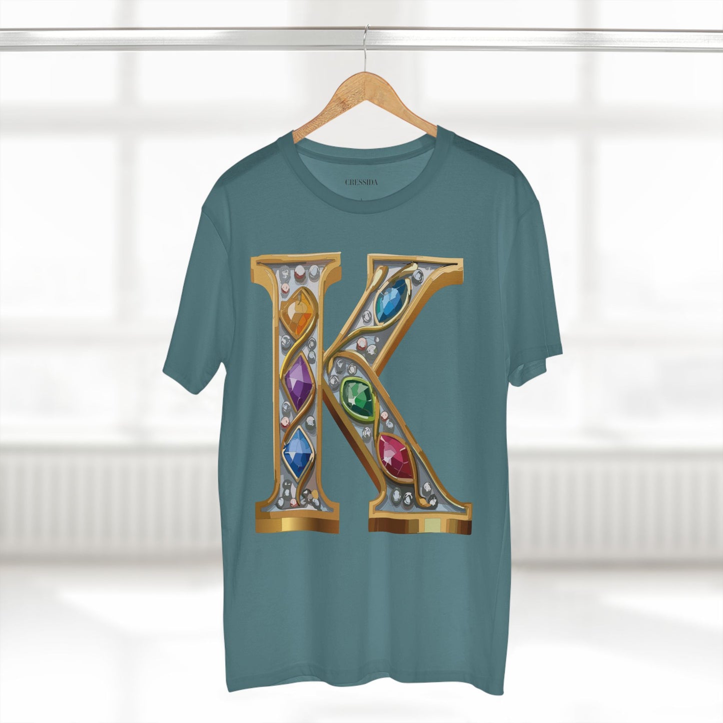 Letter Shirt, Shirt with Letters, Tee Shirt with Gold Letters