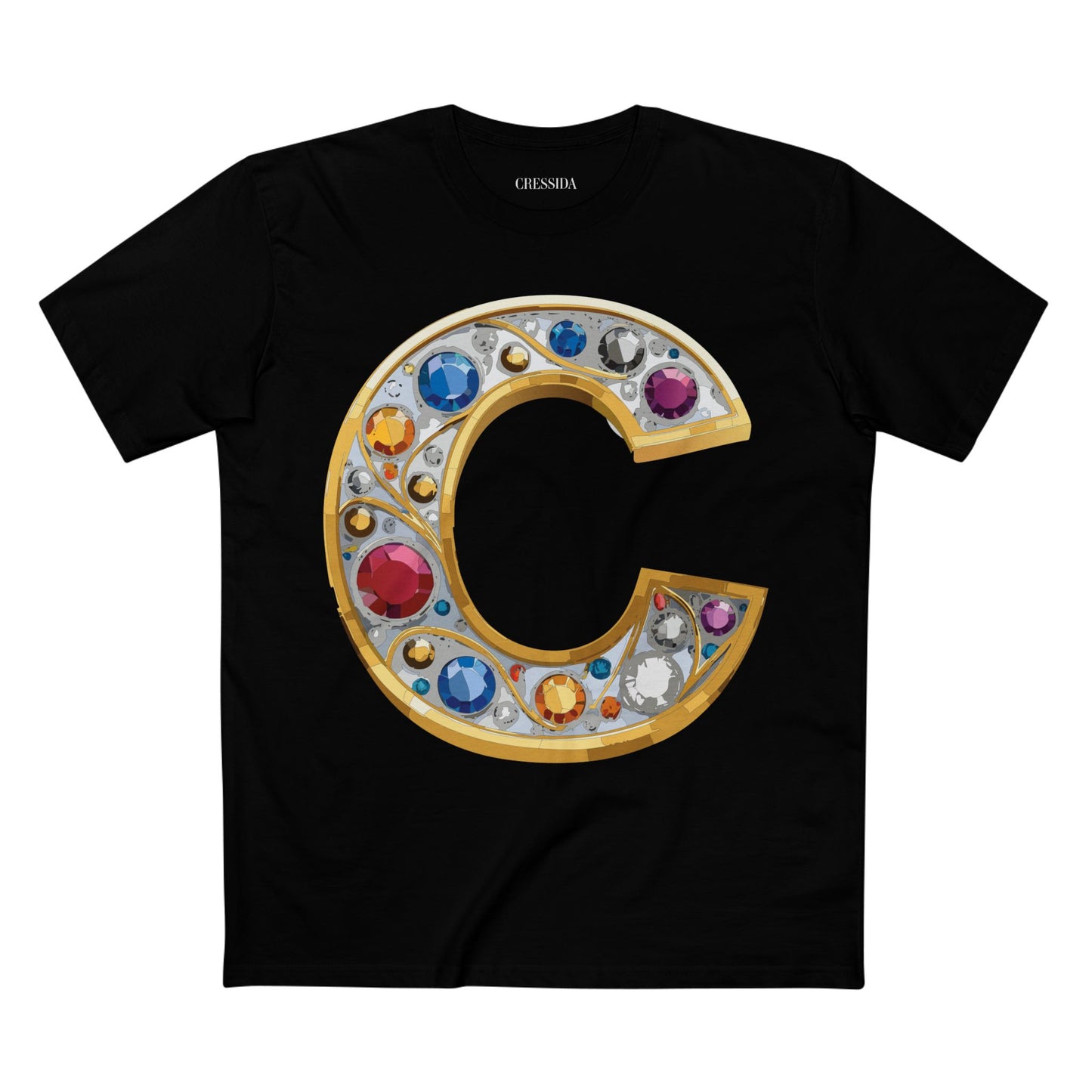 Letter Shirt, Shirt with Letters, Tee Shirt with Gold Letters