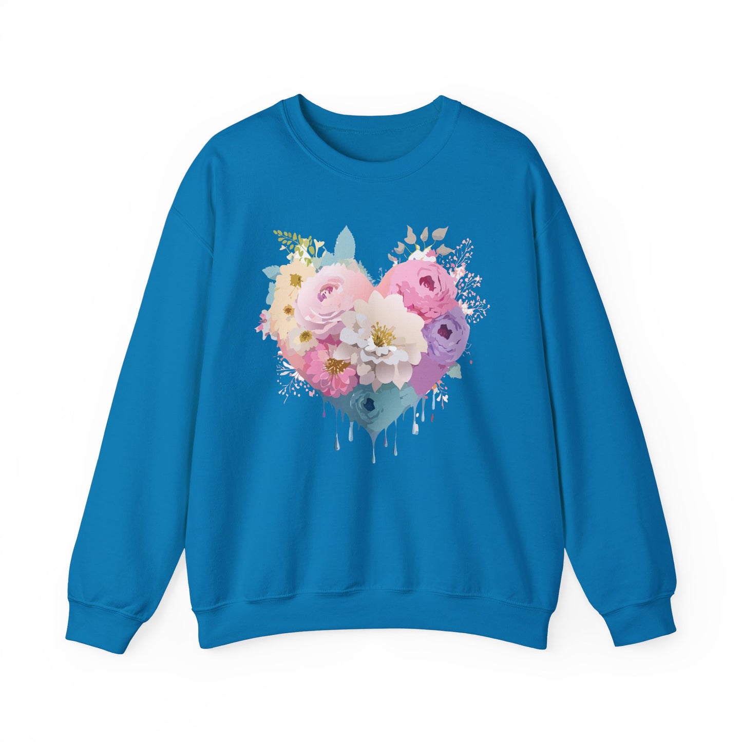 Floral Heart Sweatshirt, Floral Love Sweatshirt, Valentine's Day Sweatshirt, Heart Floral Sweatshirt