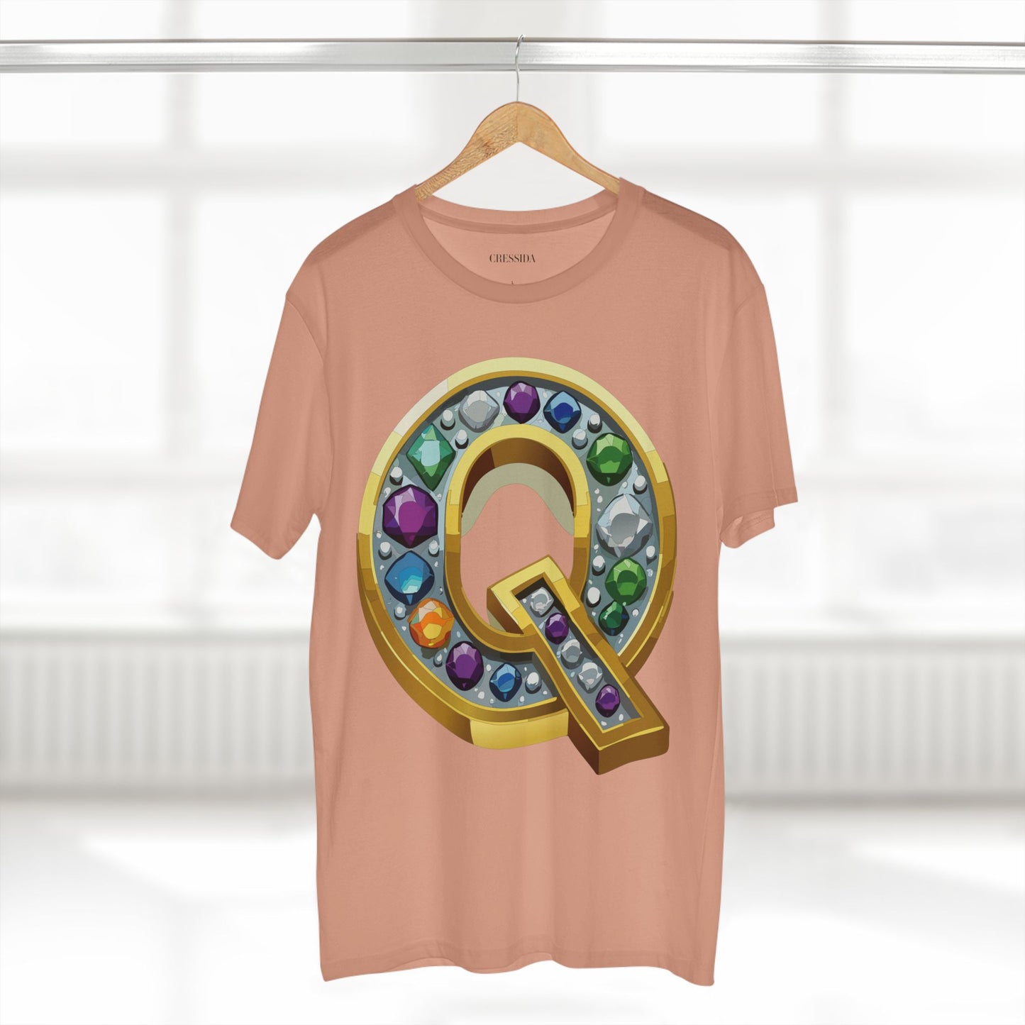 Letter Shirt, Shirt with Letters, Tee Shirt with Gold Letters