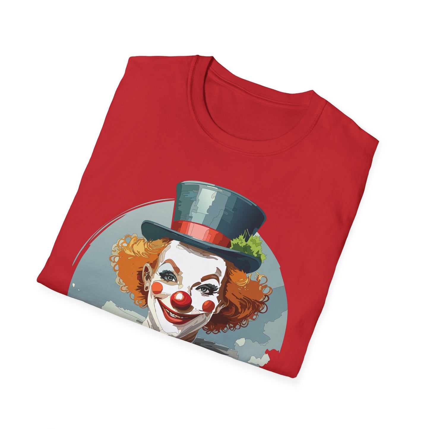 Clown Shirt, T Shirt with Clown, Funny Man Shirt, Tee Shirt with Funny Man, Circus Shirt, Shirt with Circus, Scary Man Shirt, Shirt with Scary Man