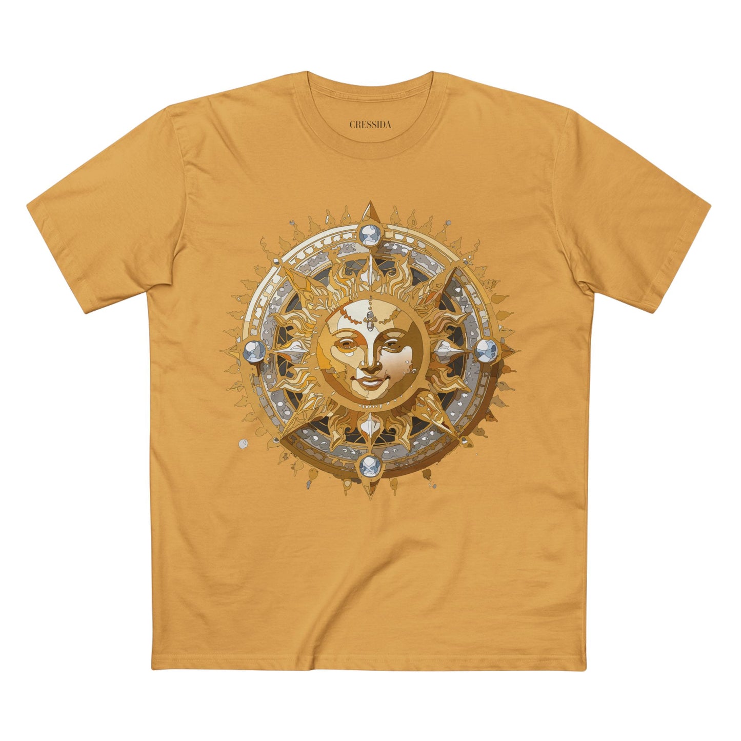 Sun Shirt, Shirt with Sun, Tee Shirt with Gold Sun