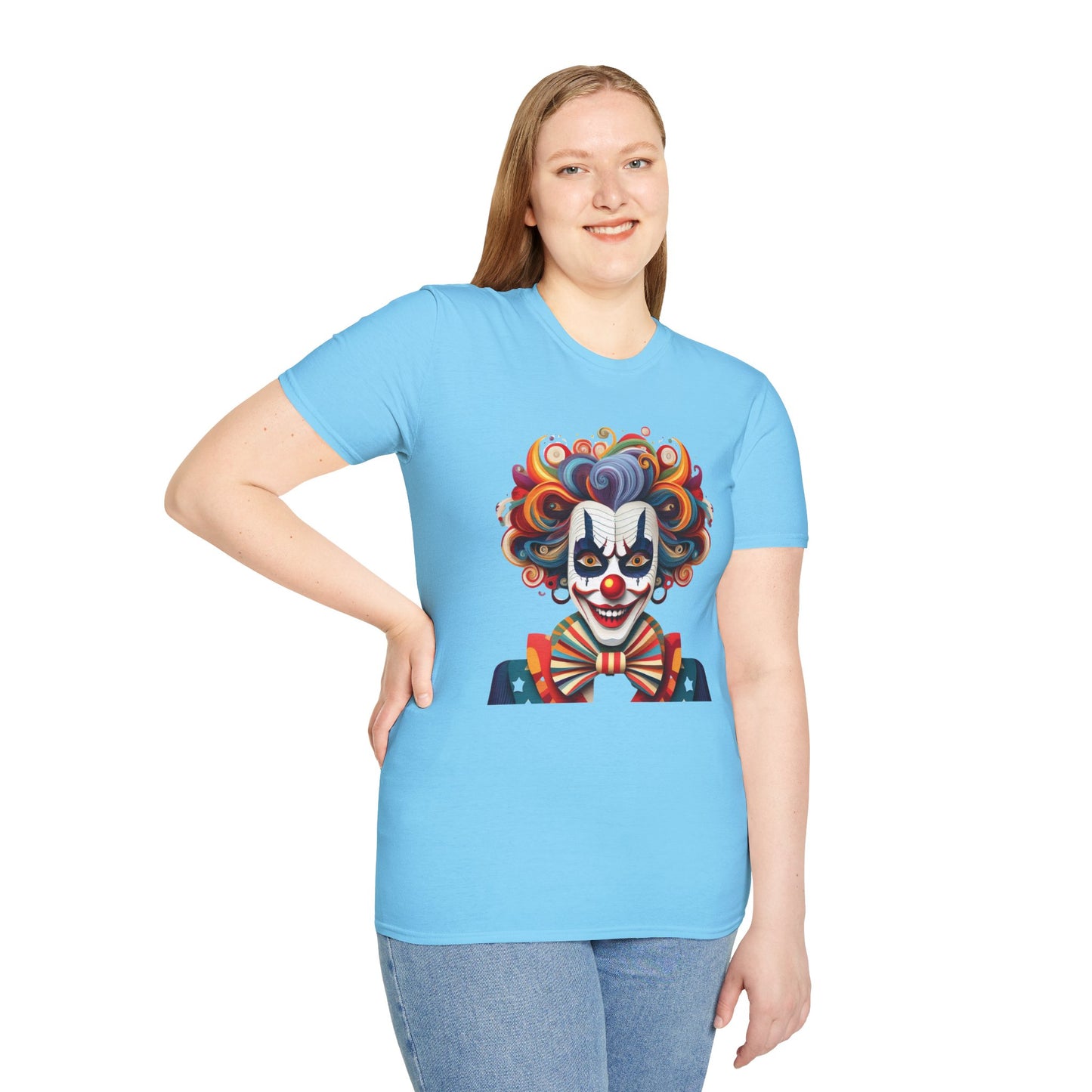 Clown Shirt, T Shirt with Clown, Funny Man Shirt, Tee Shirt with Funny Man, Circus Shirt, Shirt with Circus, Scary Man Shirt, Shirt with Scary Man