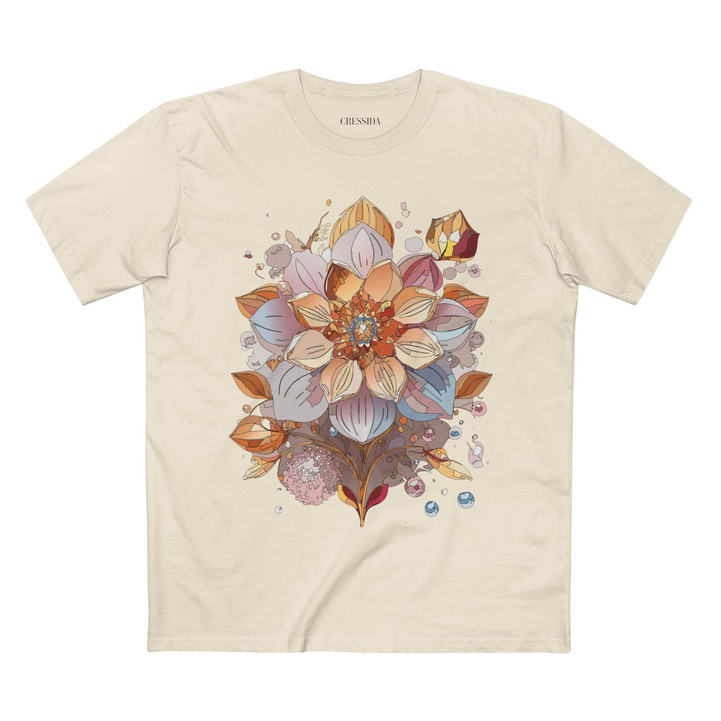 Floral Shirt, Shirt with Flower, Tee Shirt with Antique Flower