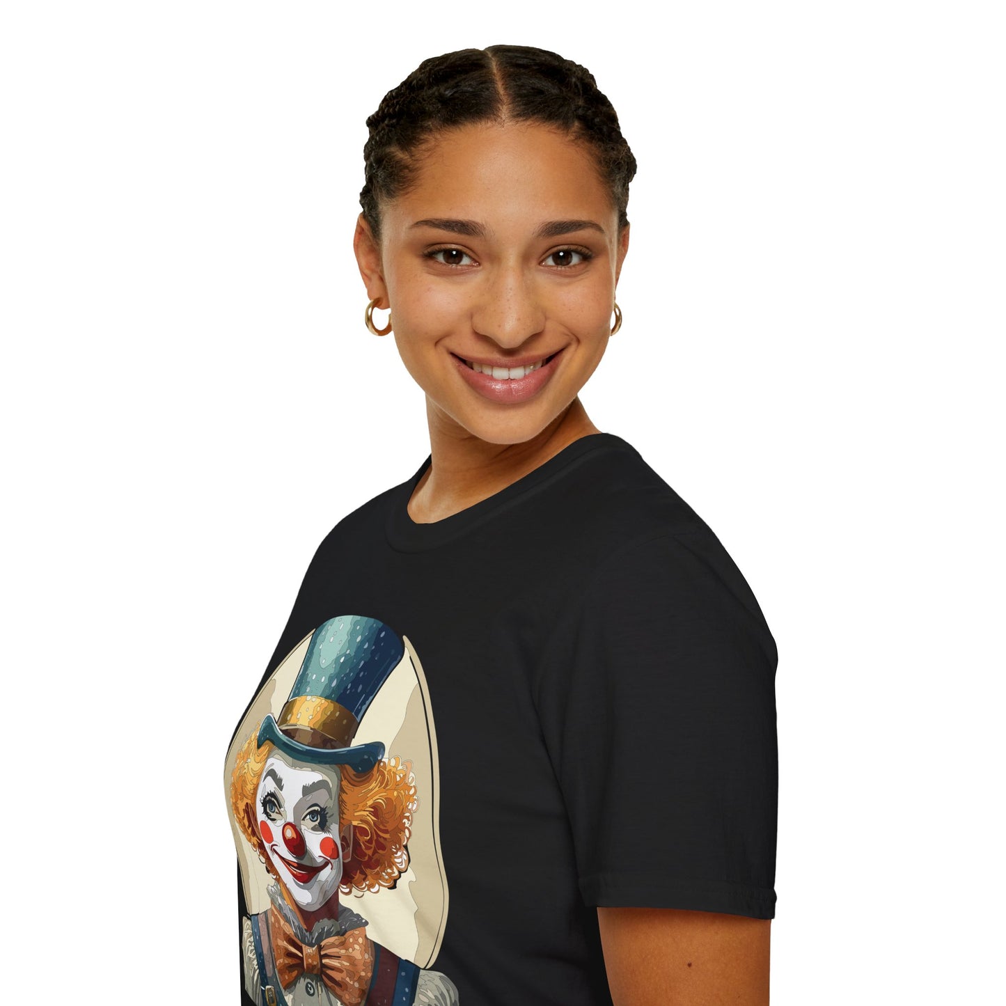 Clown Shirt, T Shirt with Clown, Funny Man Shirt, Tee Shirt with Funny Man, Circus Shirt, Shirt with Circus, Scary Man Shirt, Shirt with Scary Man