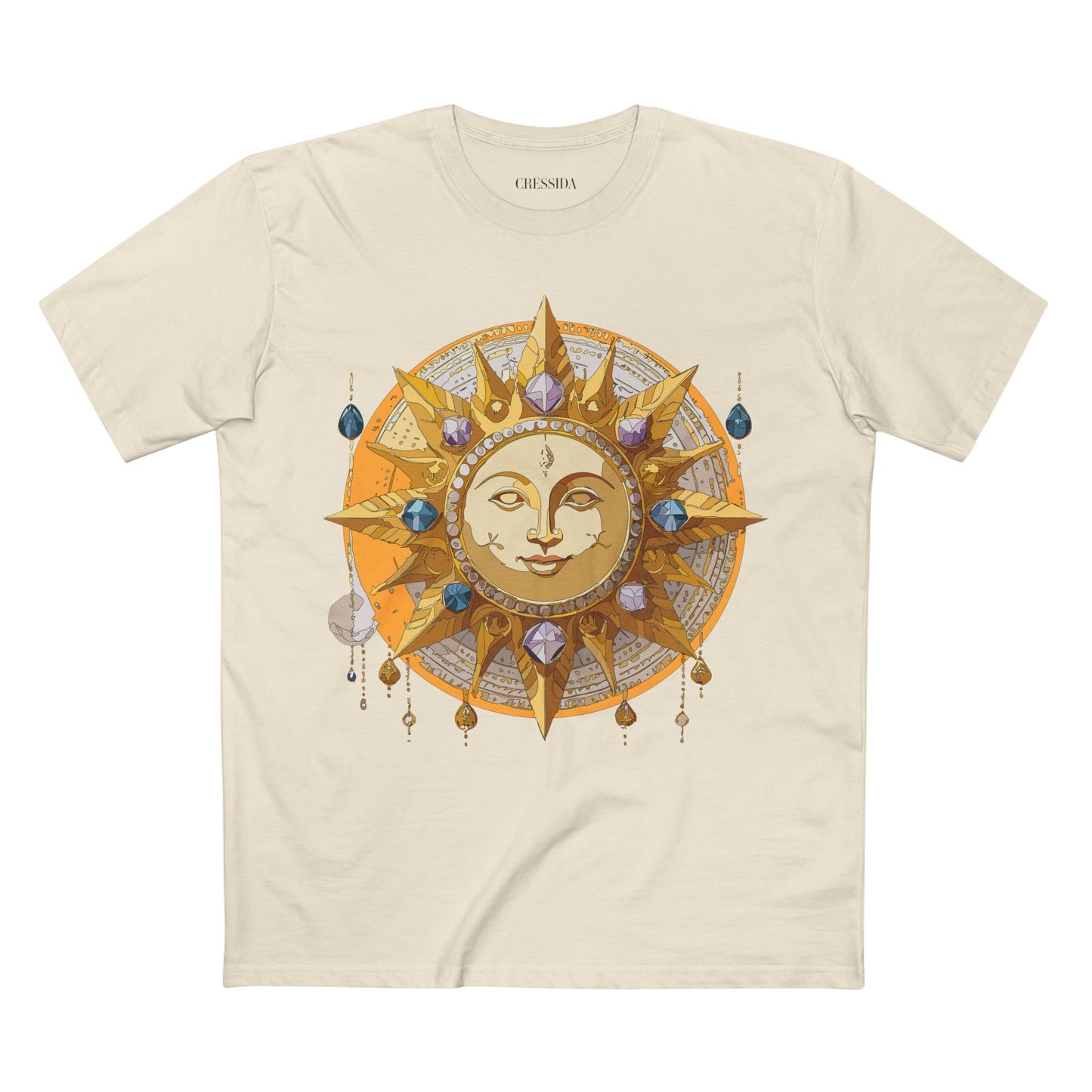 Sun Shirt, Shirt with Sun, Tee Shirt with Gold Sun