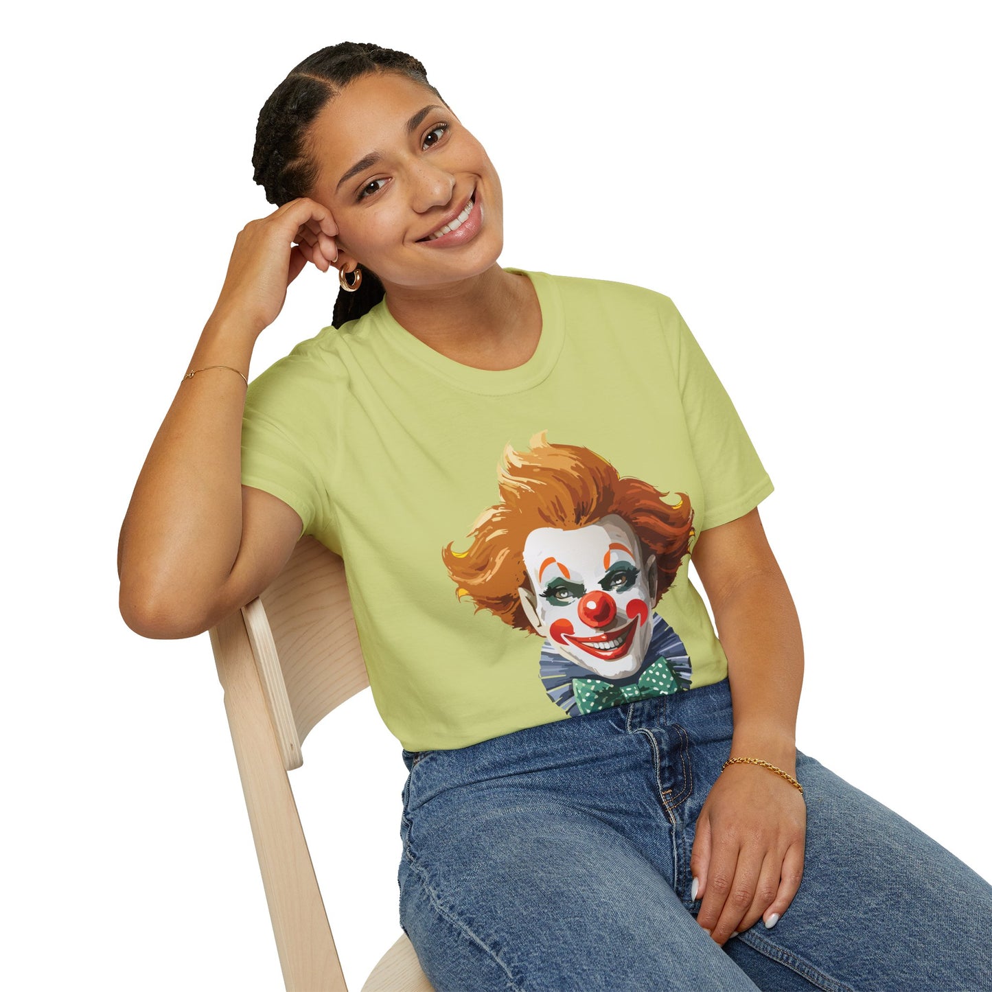 Clown Shirt, T Shirt with Clown, Funny Man Shirt, Tee Shirt with Funny Man, Circus Shirt, Shirt with Circus, Scary Man Shirt, Shirt with Scary Man