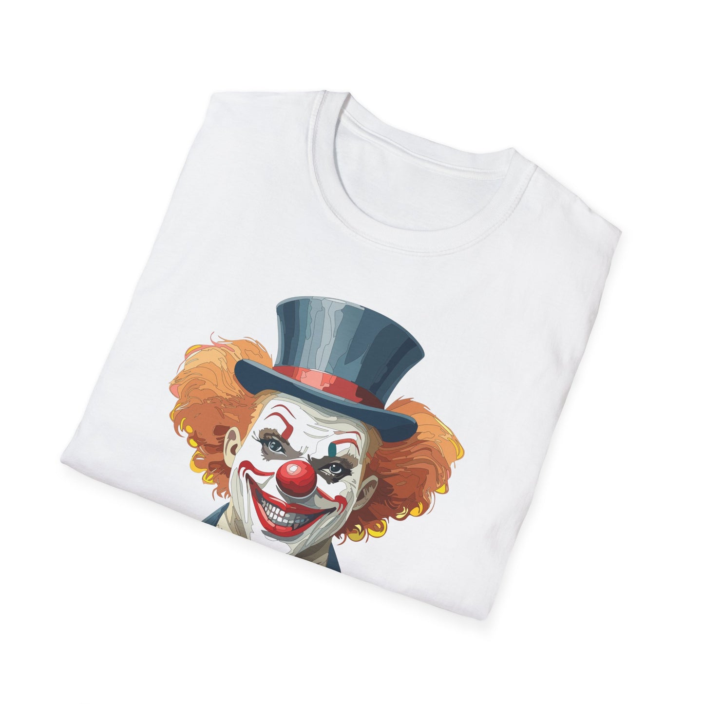 Clown Shirt, T Shirt with Clown, Funny Man Shirt, Tee Shirt with Funny Man, Circus Shirt, Shirt with Circus, Scary Man Shirt, Shirt with Scary Man