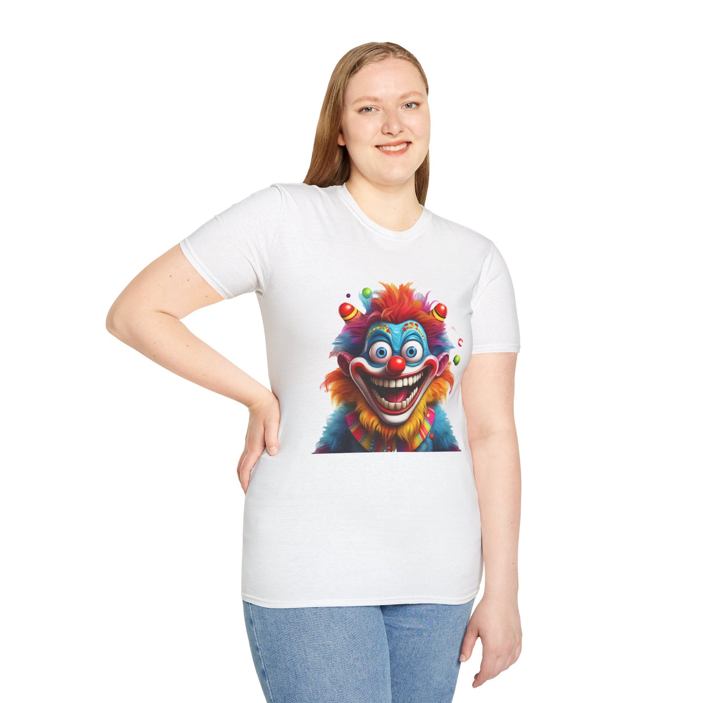 Clown Shirt, T Shirt with Clown, Funny Man Shirt, Tee Shirt with Funny Man, Circus Shirt, Shirt with Circus, Scary Man Shirt, Shirt with Scary Man