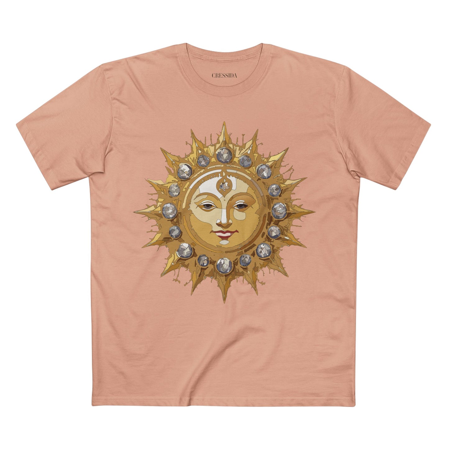 Sun Shirt, Shirt with Sun, Tee Shirt with Gold Sun