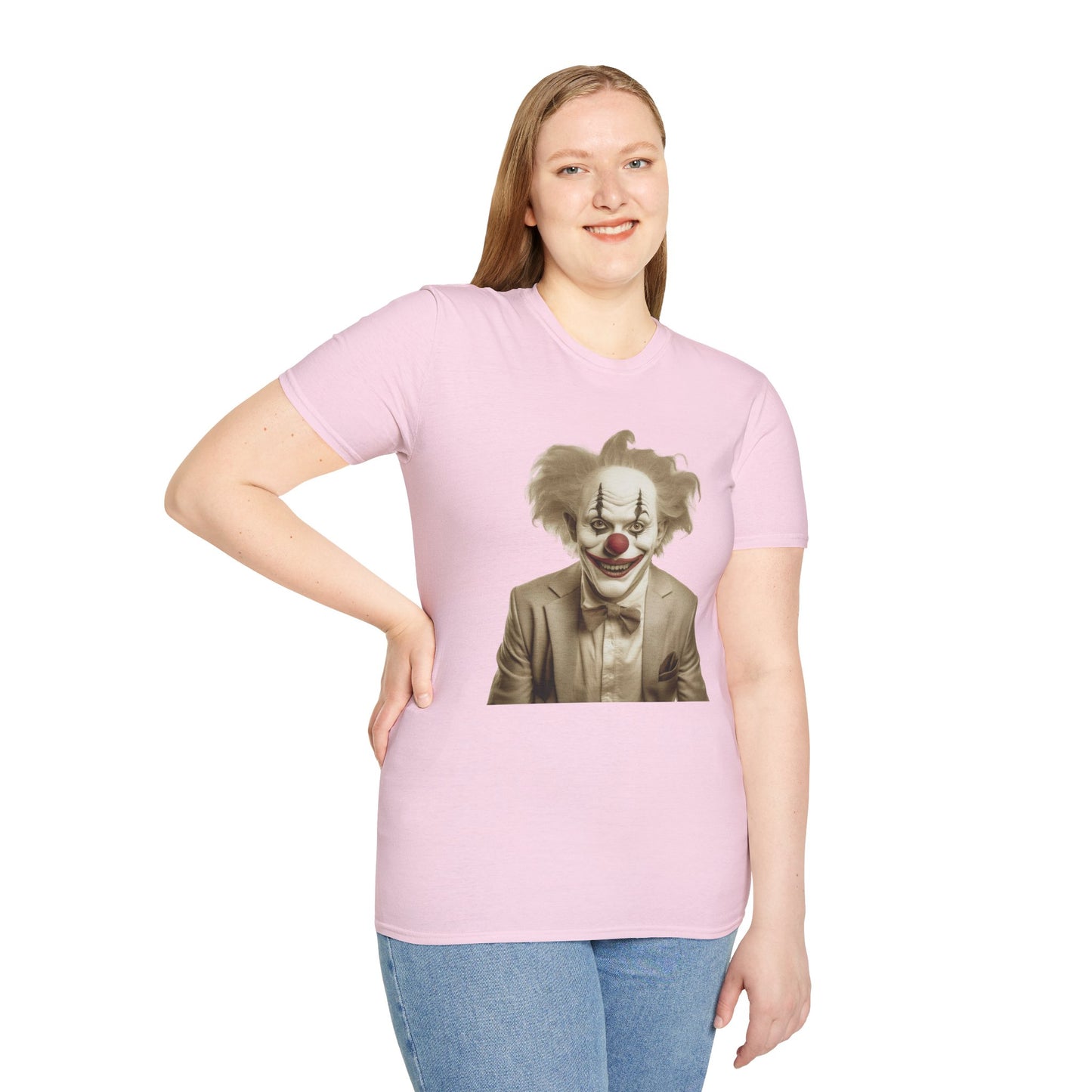 Clown Shirt, T Shirt with Clown, Funny Man Shirt, Tee Shirt with Funny Man, Circus Shirt, Shirt with Circus, Scary Man Shirt, Shirt with Scary Man