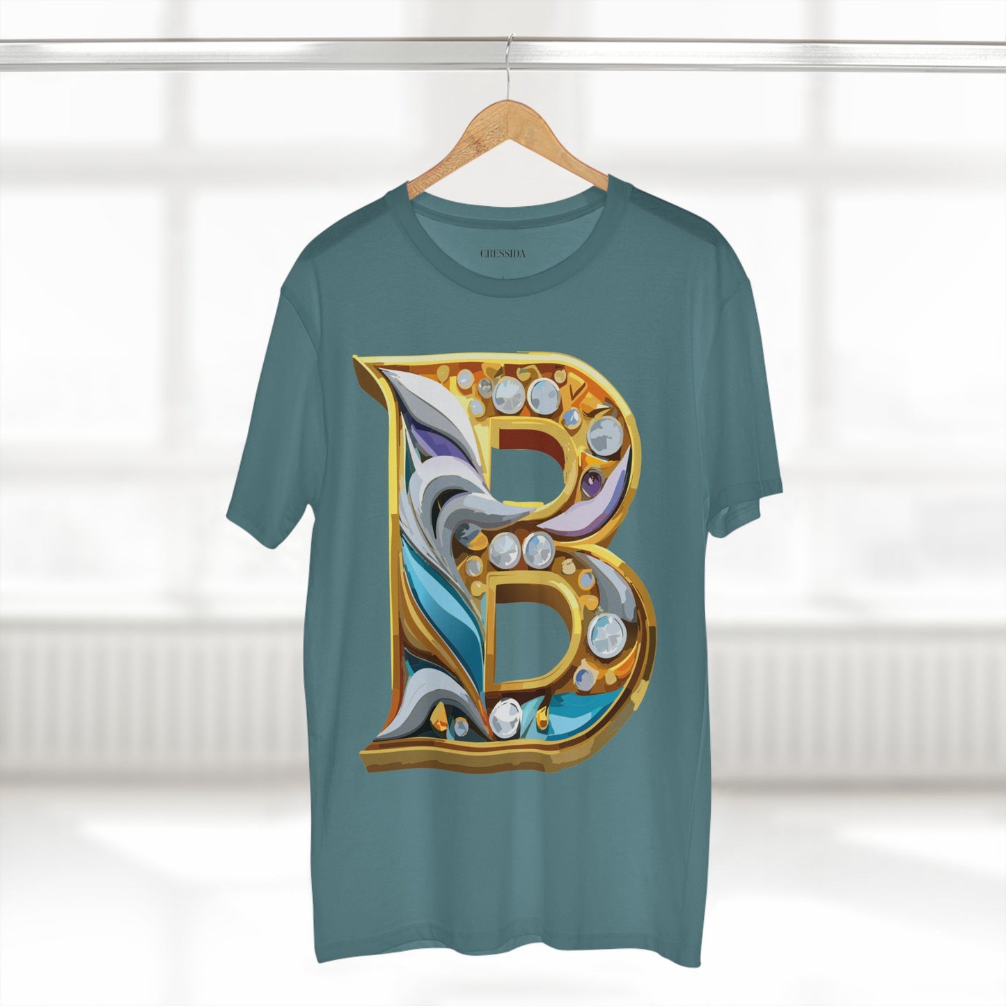 Letter Shirt, Shirt with Letters, Tee Shirt with Gold Letters