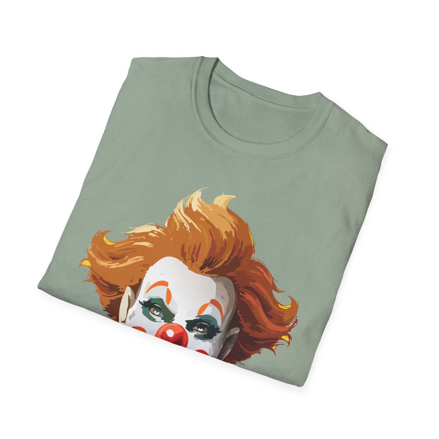Clown Shirt, T Shirt with Clown, Funny Man Shirt, Tee Shirt with Funny Man, Circus Shirt, Shirt with Circus, Scary Man Shirt, Shirt with Scary Man