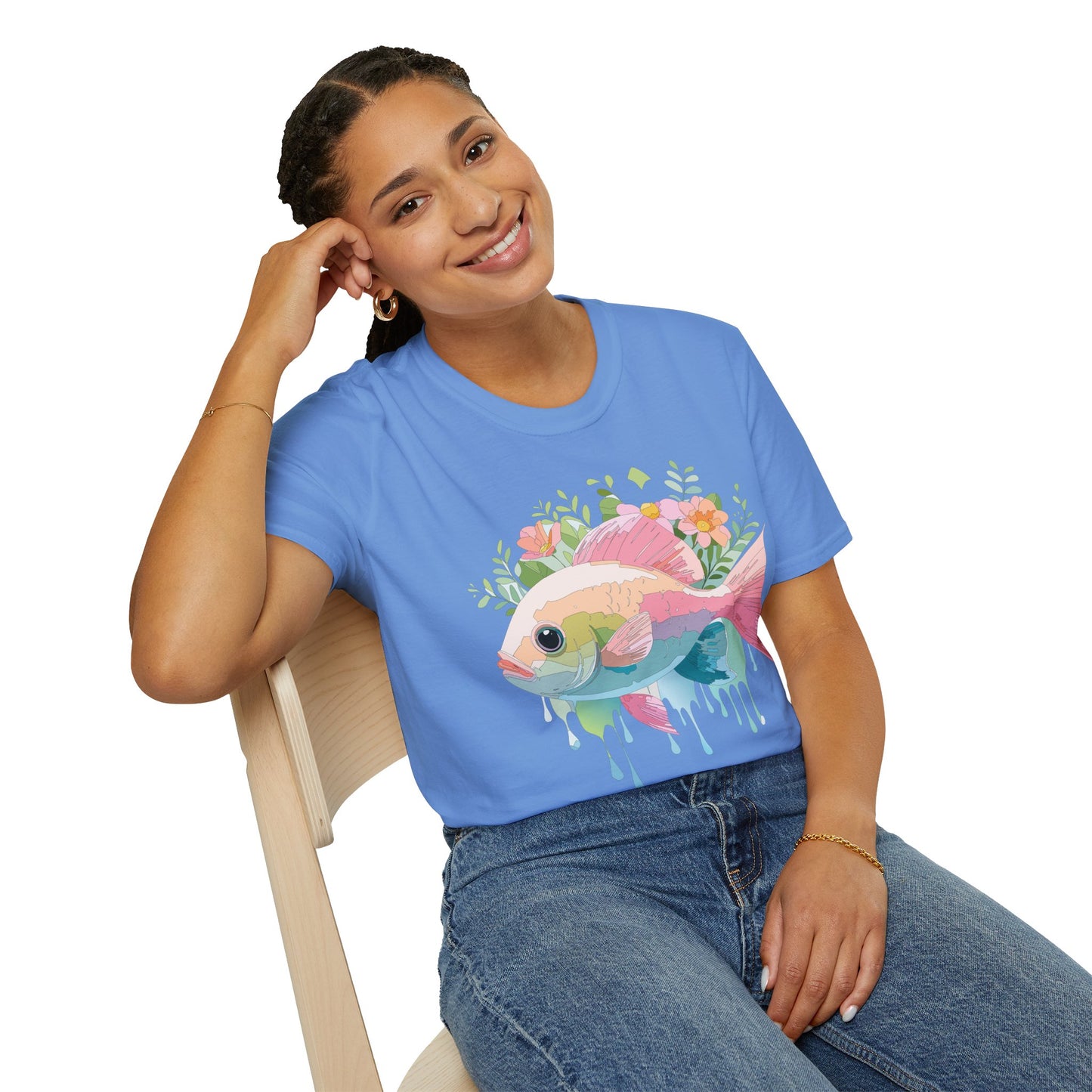 Fish Art Design Shirt, T Shirt with Fish, Graphic Shirt, Tee Shirt with Graphic Design, Shirt with Fish Graphic Art