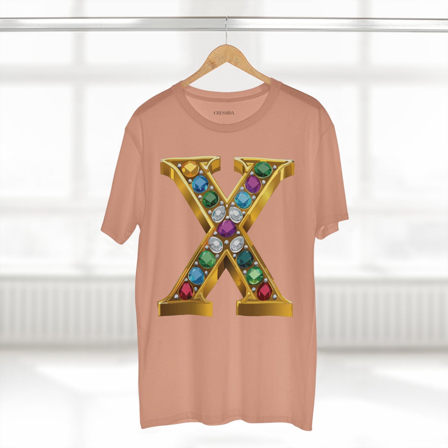 Letter Shirt, Shirt with Letters, Tee Shirt with Gold Letters
