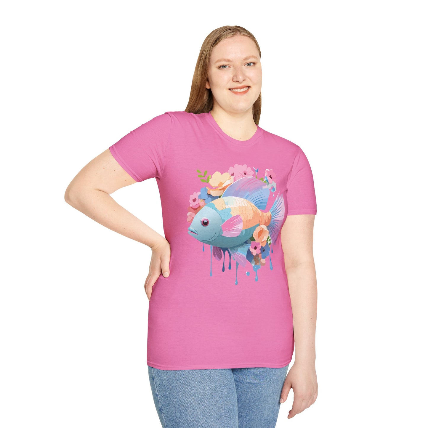 Fish Art Design Shirt, T Shirt with Fish, Graphic Shirt, Tee Shirt with Graphic Design, Shirt with Fish Graphic Art