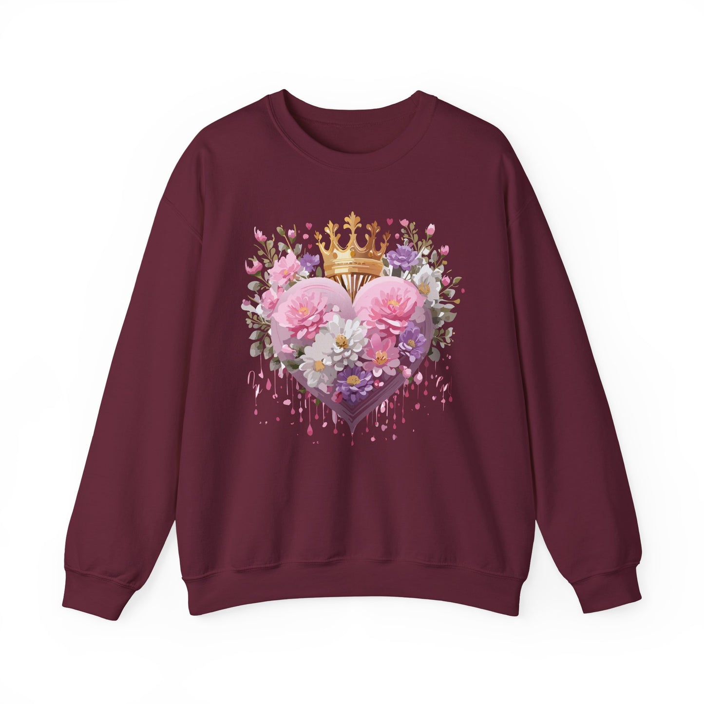 Floral Heart Sweatshirt, Floral Love Sweatshirt, Valentine's Day Sweatshirt, Heart Floral Sweatshirt