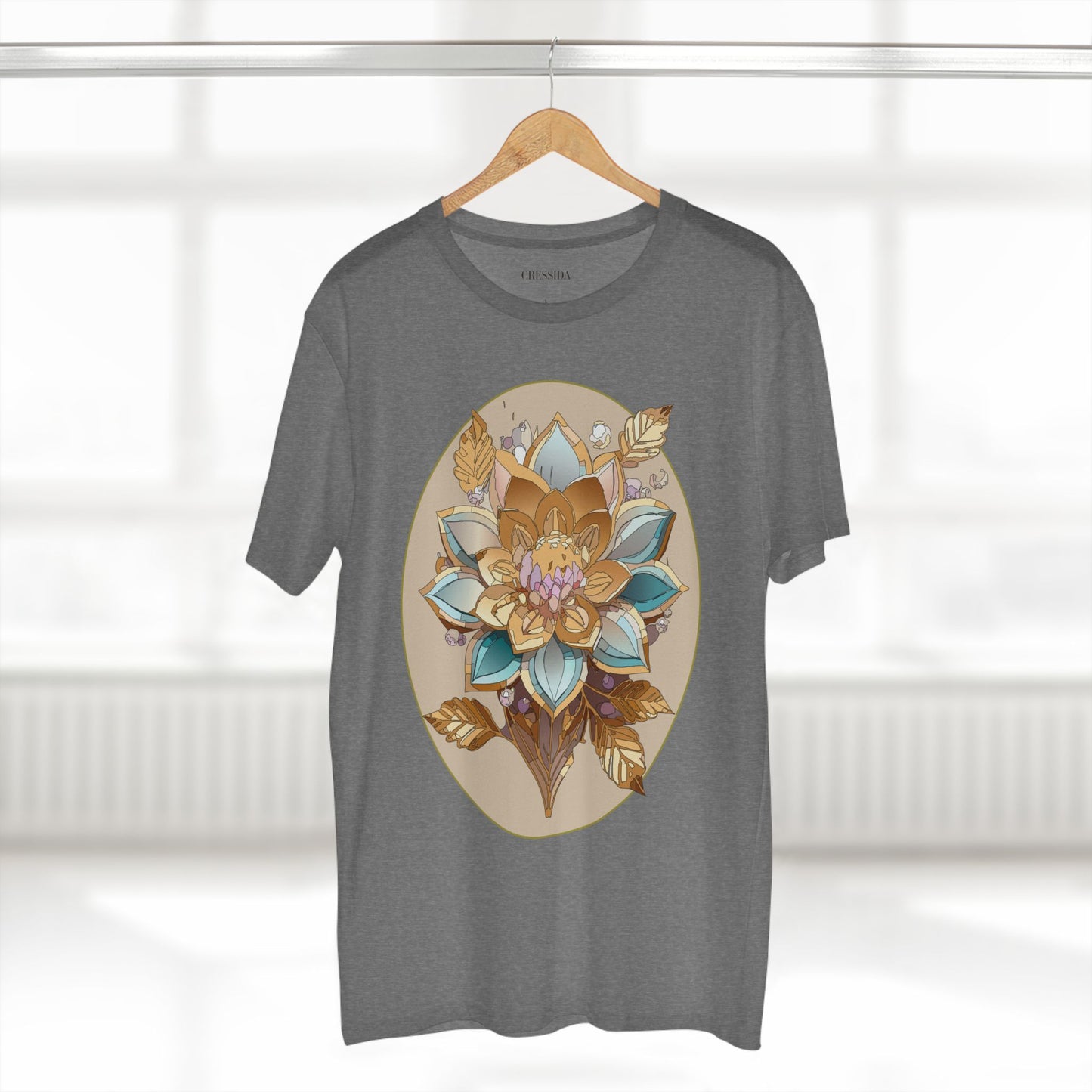 Floral Shirt, Shirt with Flower, Tee Shirt with Antique Flower