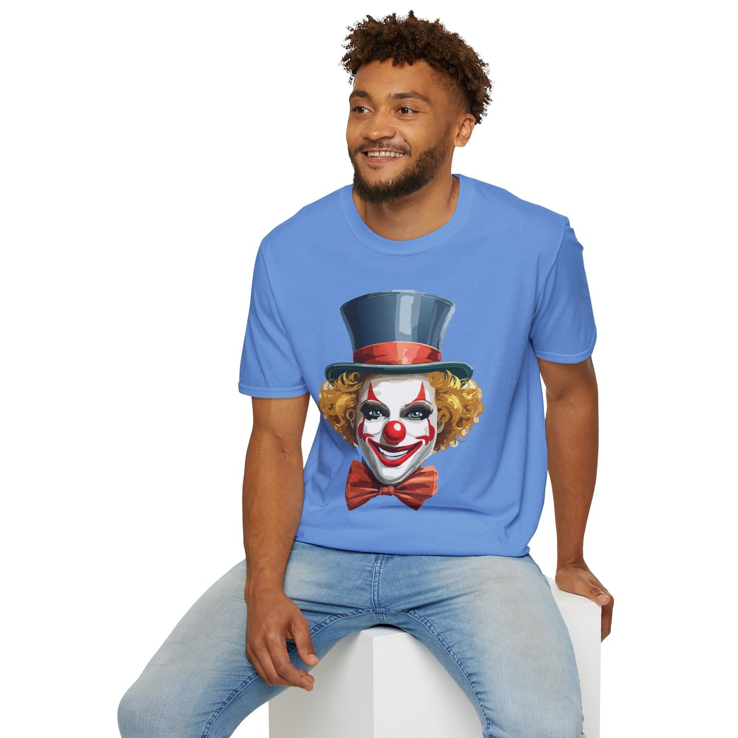 Clown Shirt, T Shirt with Clown, Funny Man Shirt, Tee Shirt with Funny Man, Circus Shirt, Shirt with Circus, Scary Man Shirt, Shirt with Scary Man