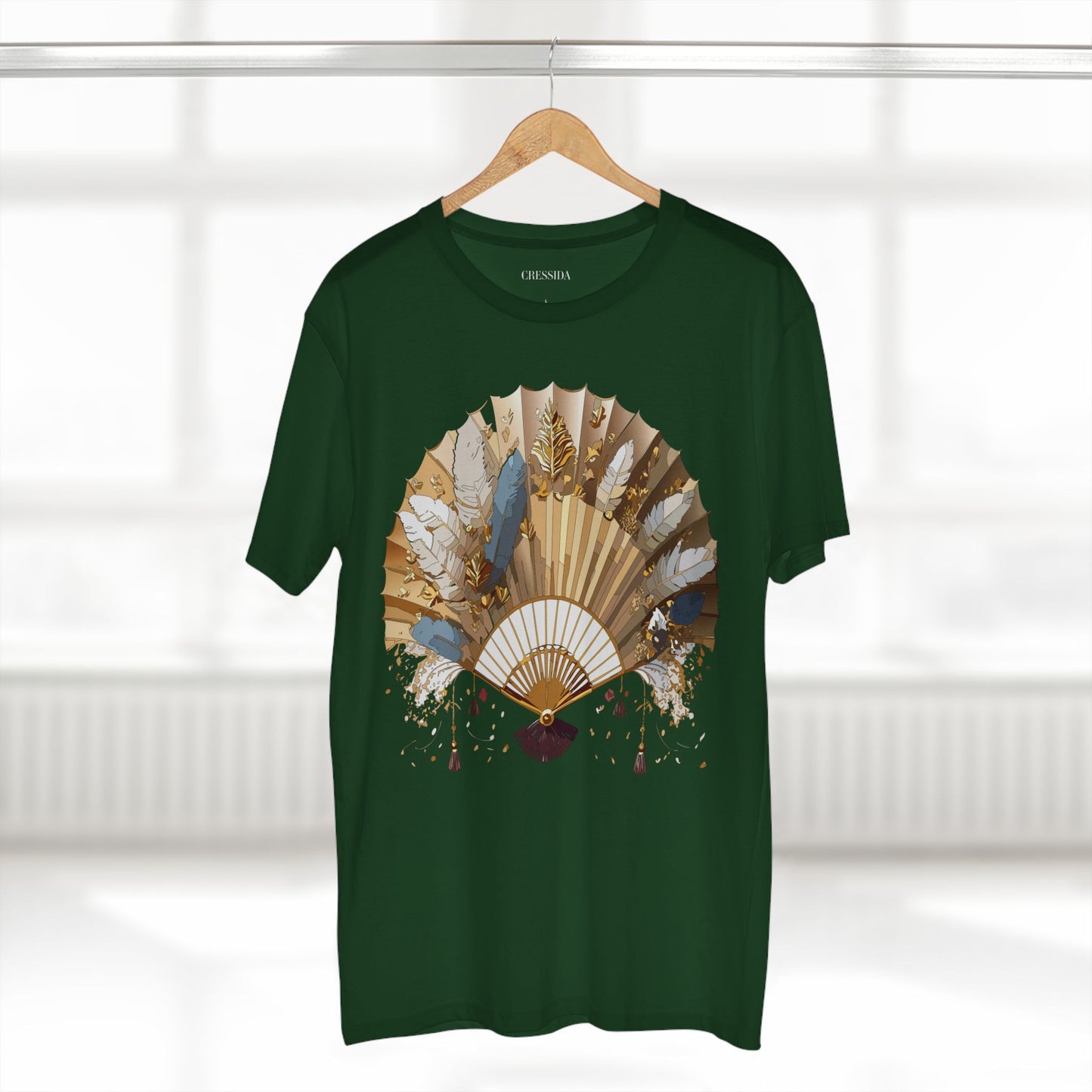 Fan shirt, Shirt with Fan, Tee Shirt with Antique Fan