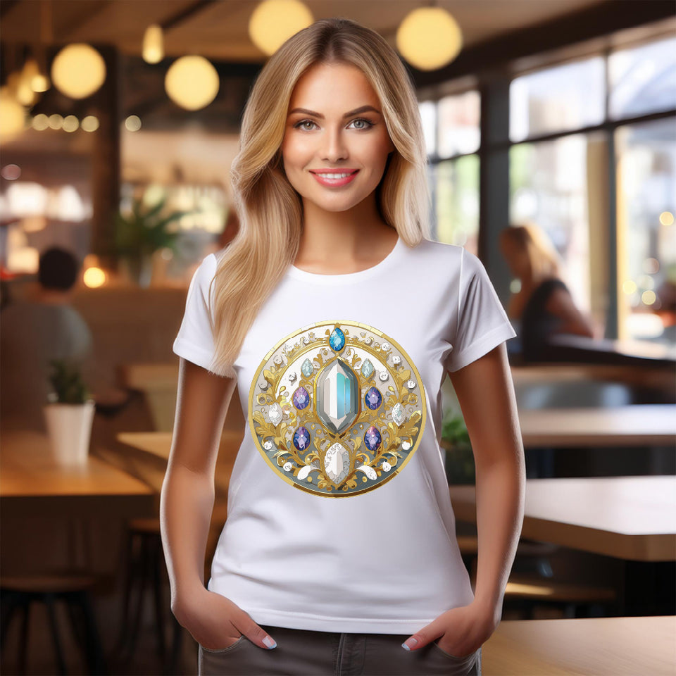 Medallion Shirt, Shirt with Medallion, Tee Shirt with Medal